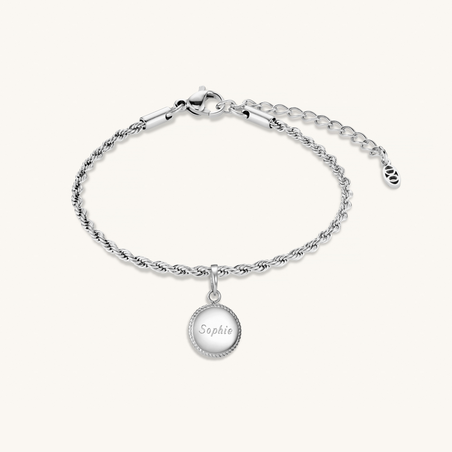 Beaded Circle Bracelet – Silver by Léon Varel
