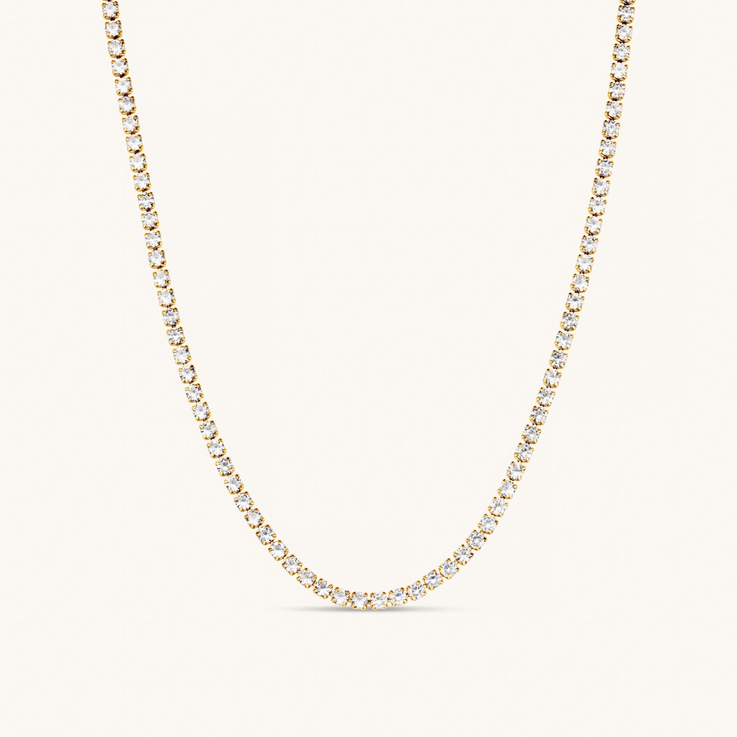Tennis Necklace – Gold by Léon Varel