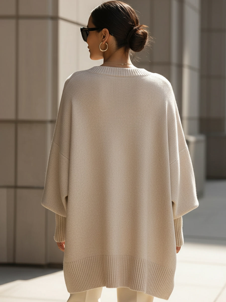 Léon Varel Oversized Knit Poncho Sweater