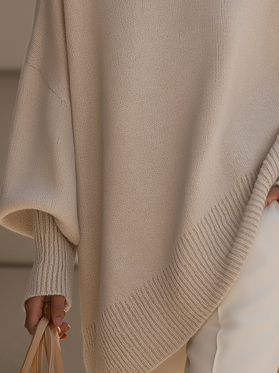 Léon Varel Oversized Knit Poncho Sweater
