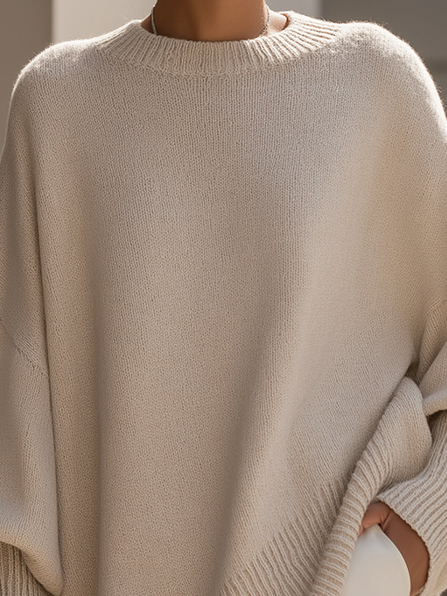 Léon Varel Oversized Knit Poncho Sweater