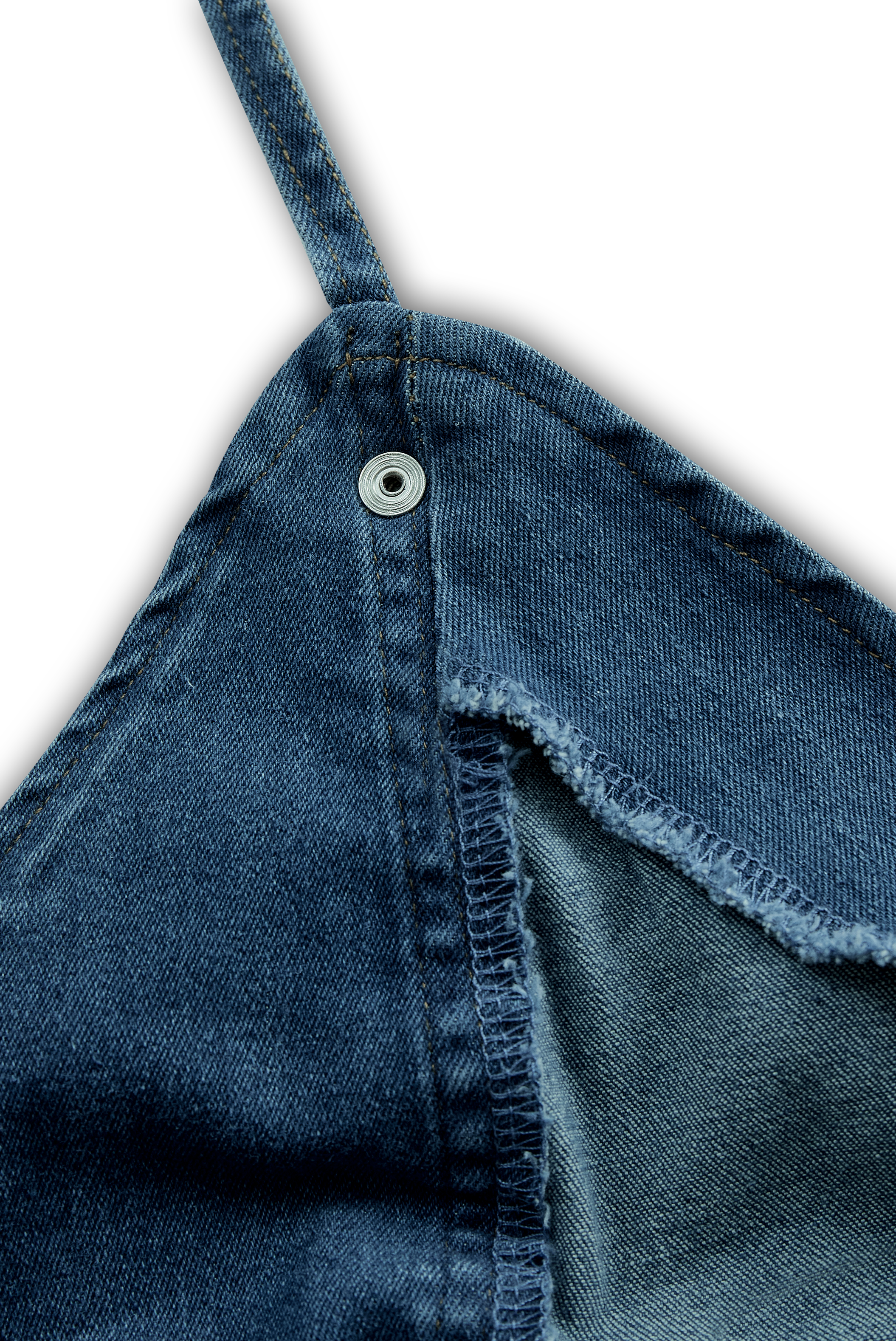 Léon Varel Vibrant Blue Halter Denim Mini Dress