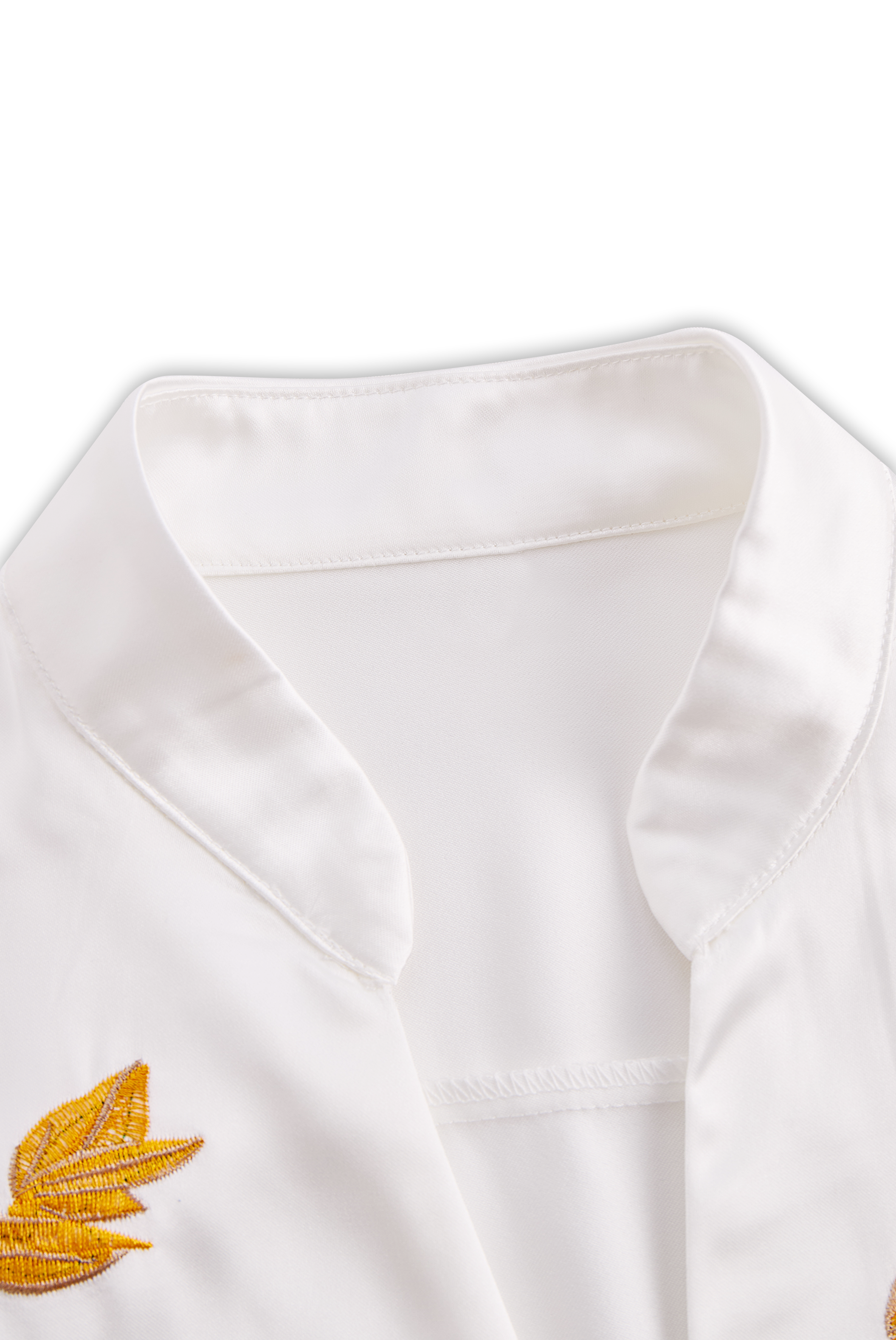 Léon Varel Sleeveless Blouse with Yellow Floral Embroidery