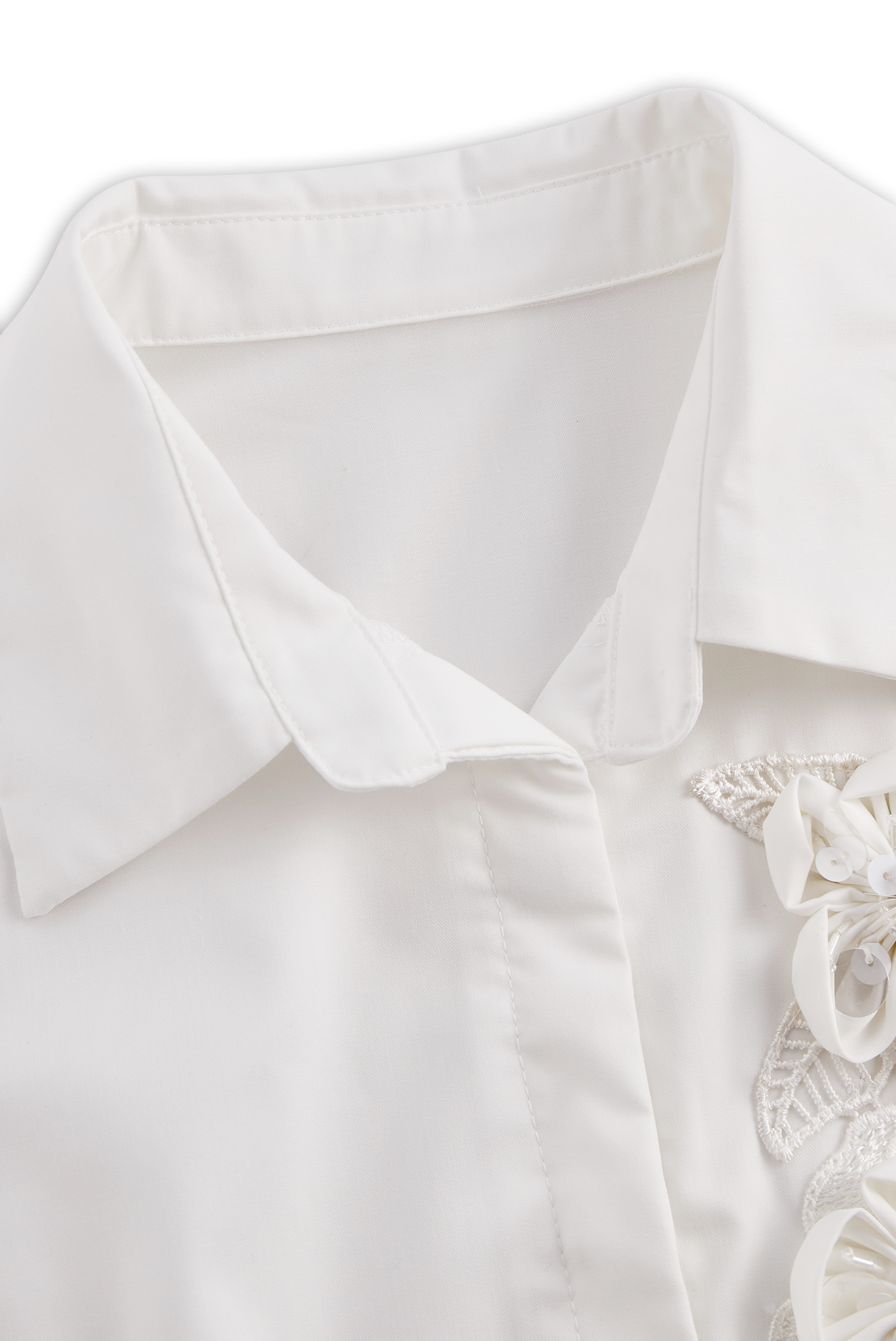 Léon Varel Sleeveless Shirt with 3D Floral Appliqué