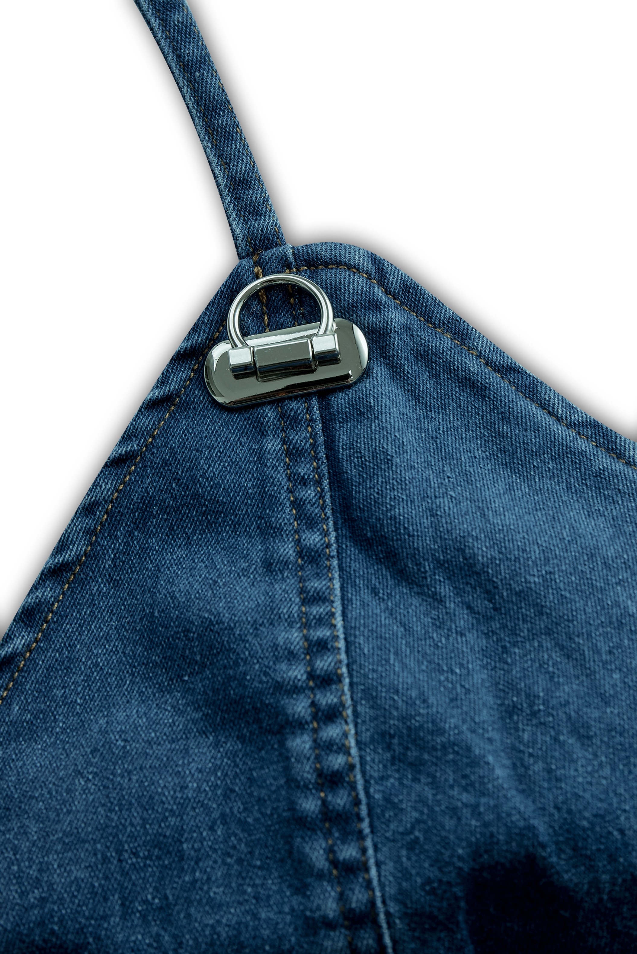 Léon Varel Vibrant Blue Halter Denim Mini Dress