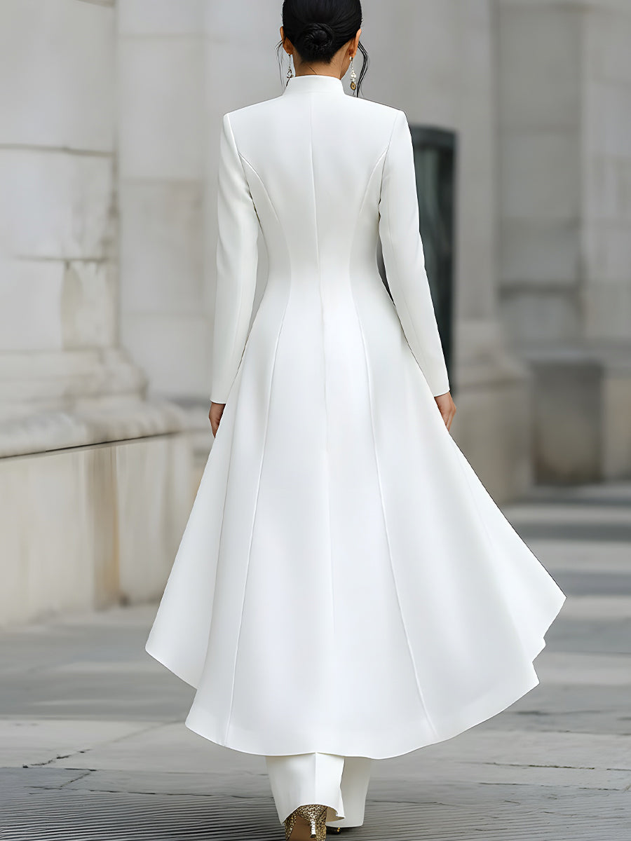 Léon Varel Elegant Front-buttons Long Blazer And Pants Set