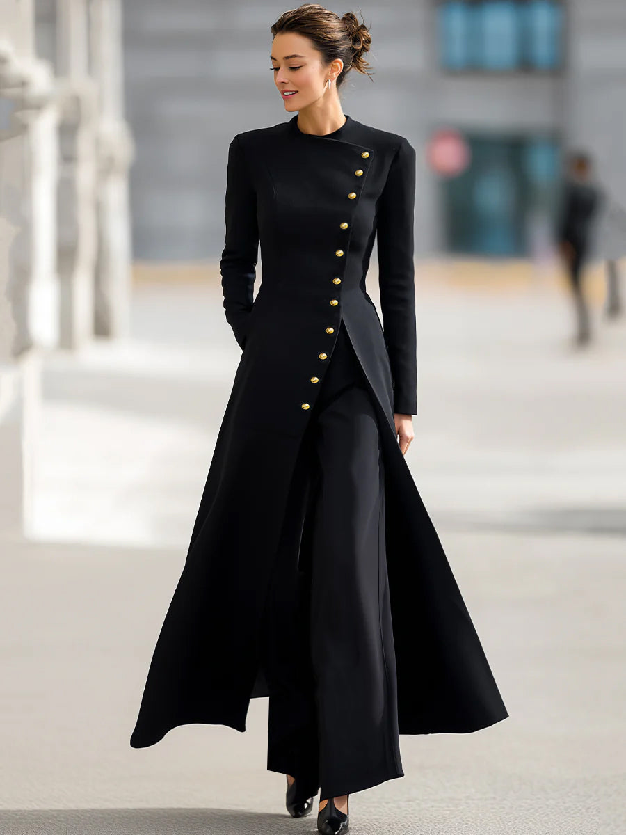 Léon Varel Elegant Long Blazer And Trousers Set