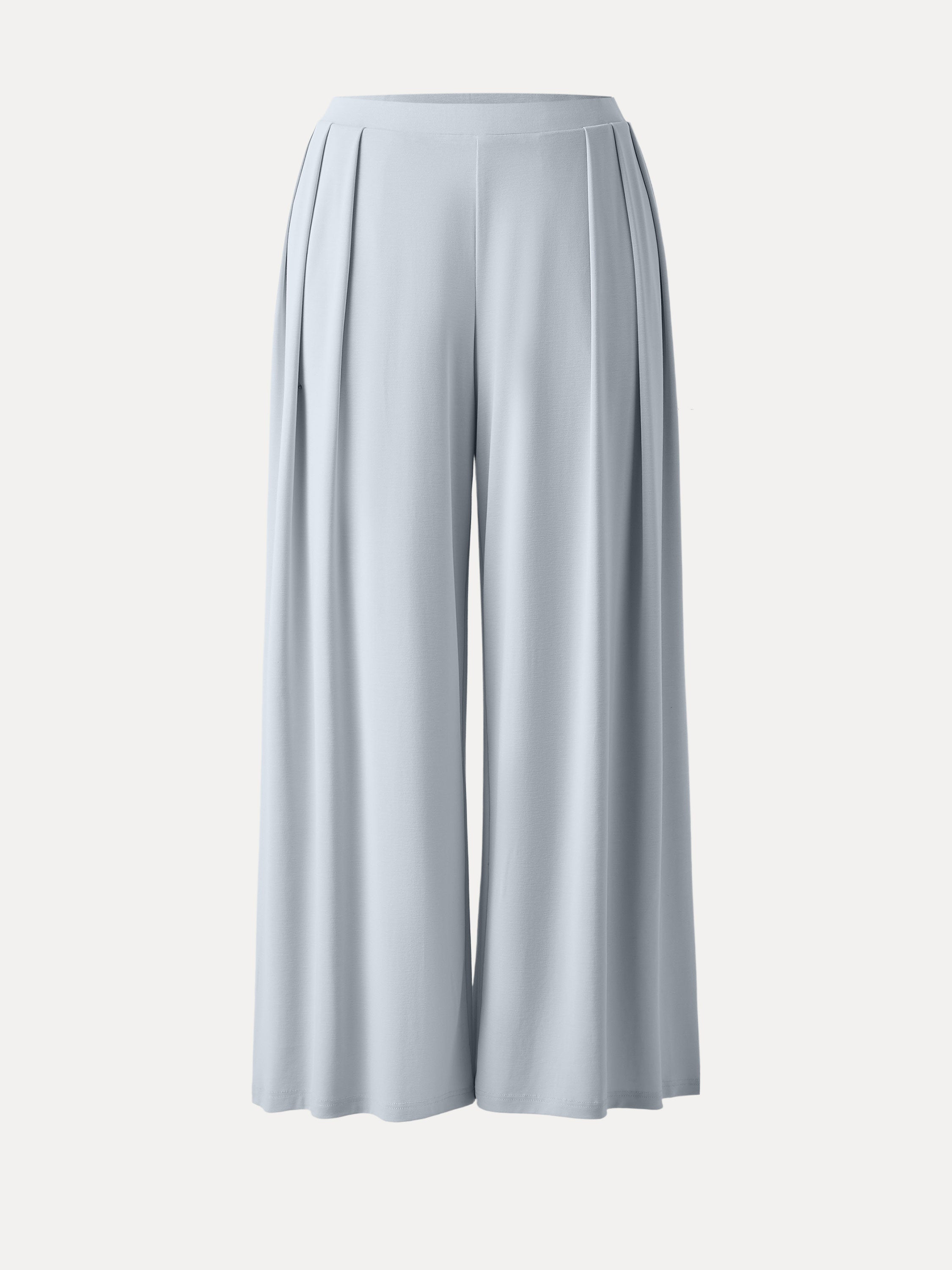Sandwashed Mid Rise Pleated Wide Leg Palazzo Pant with Pockets