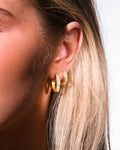 Léon Varel Pavé Hoops stapelbare sieradenset