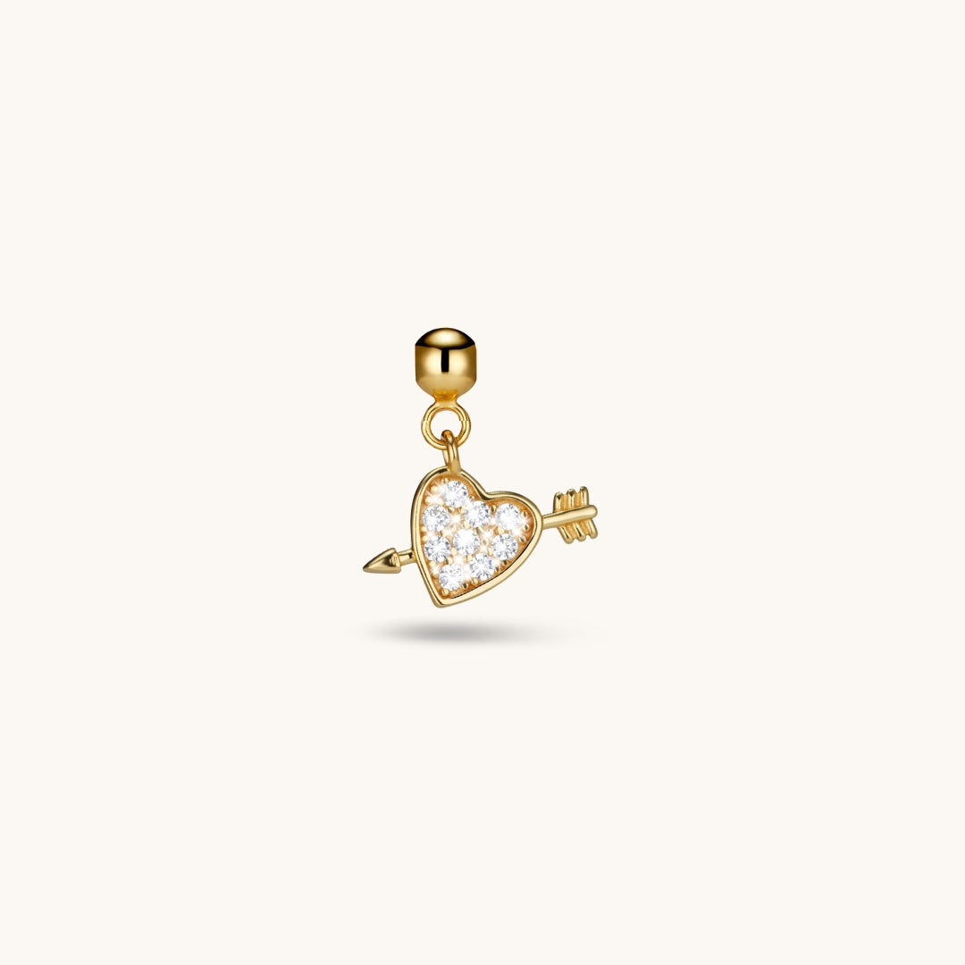 Heart & Arrow Charm – Gold by Léon Varel