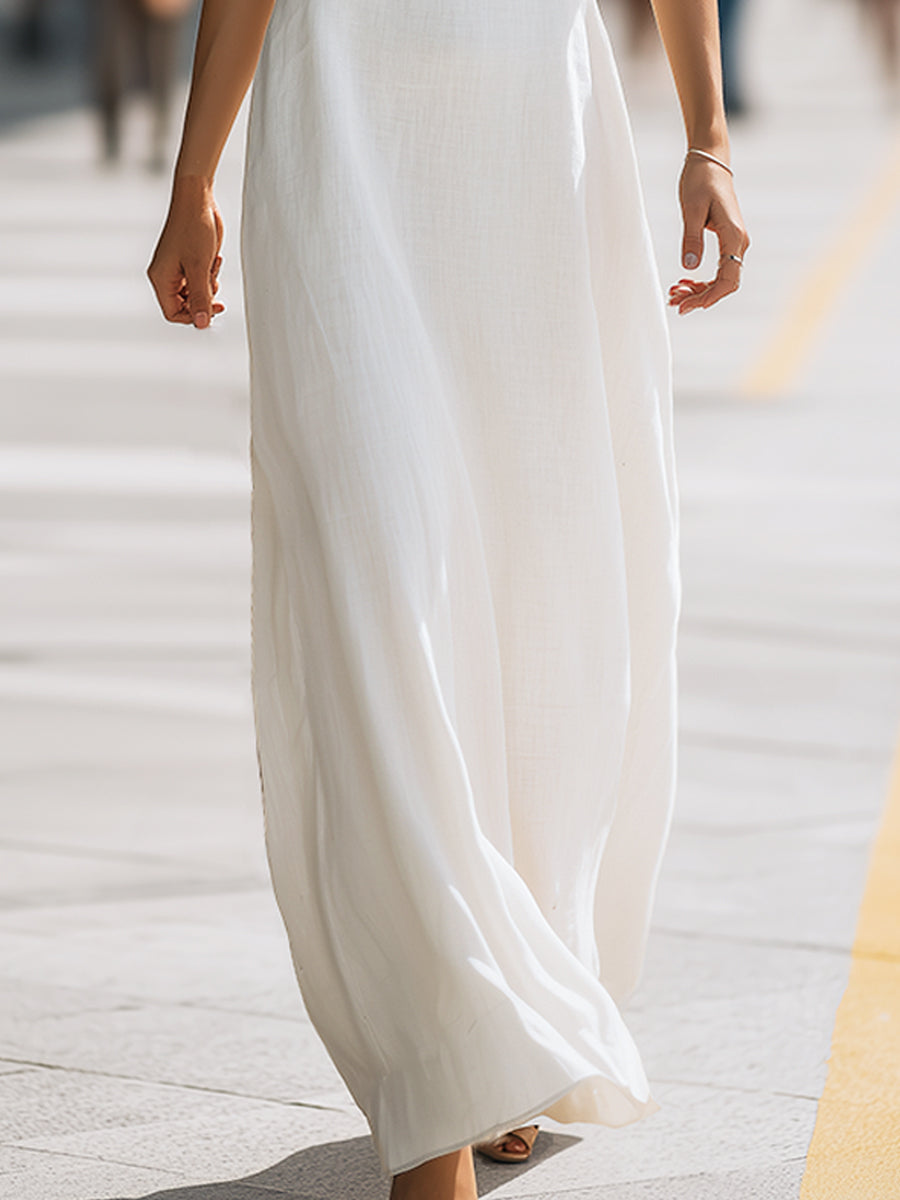 Léon Varel Twist Halter Neck Flowing Maxi Dress