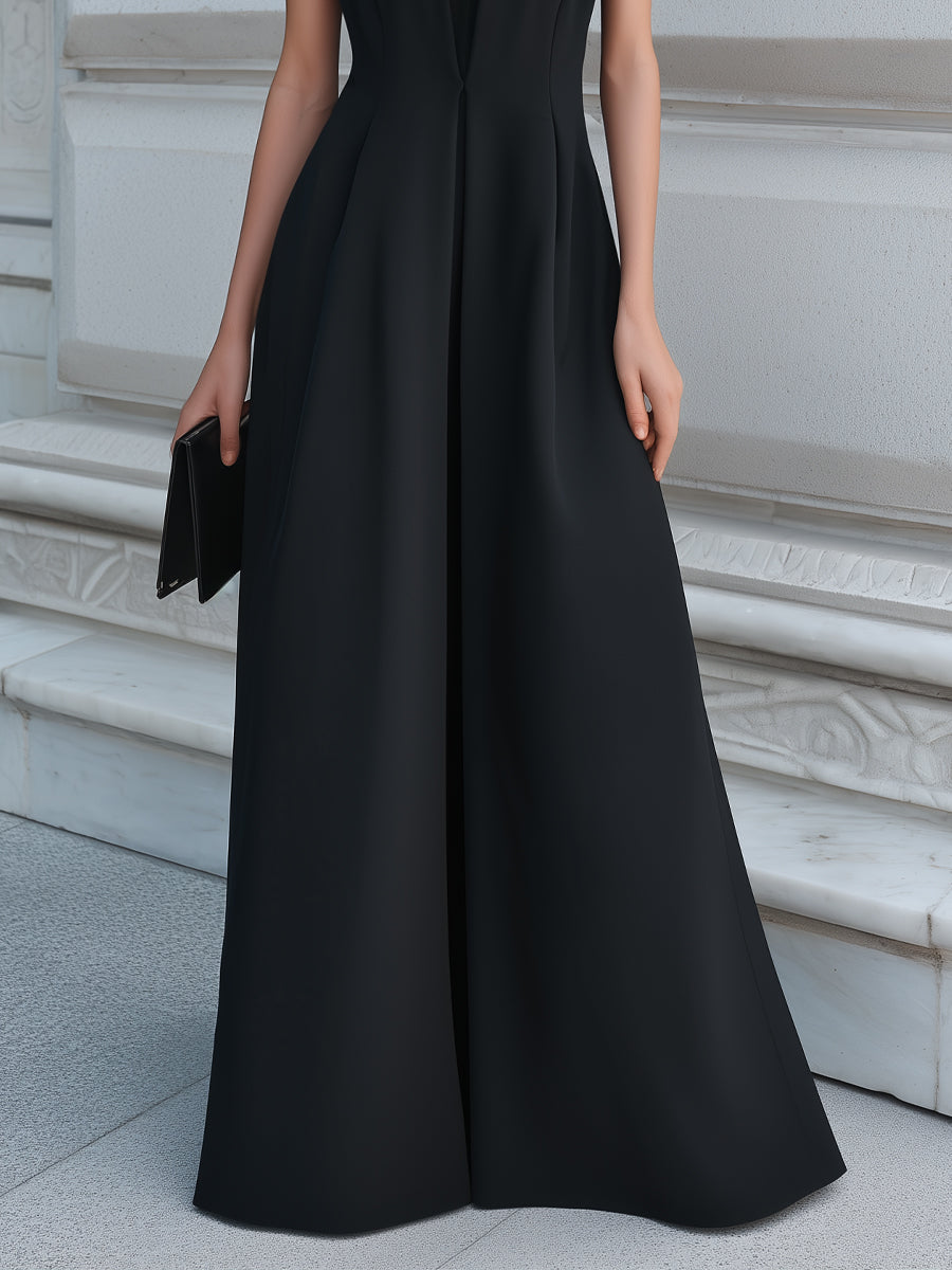 Léon Varel Sleeveless Structured Maxi Dress With Minimalist Elegance