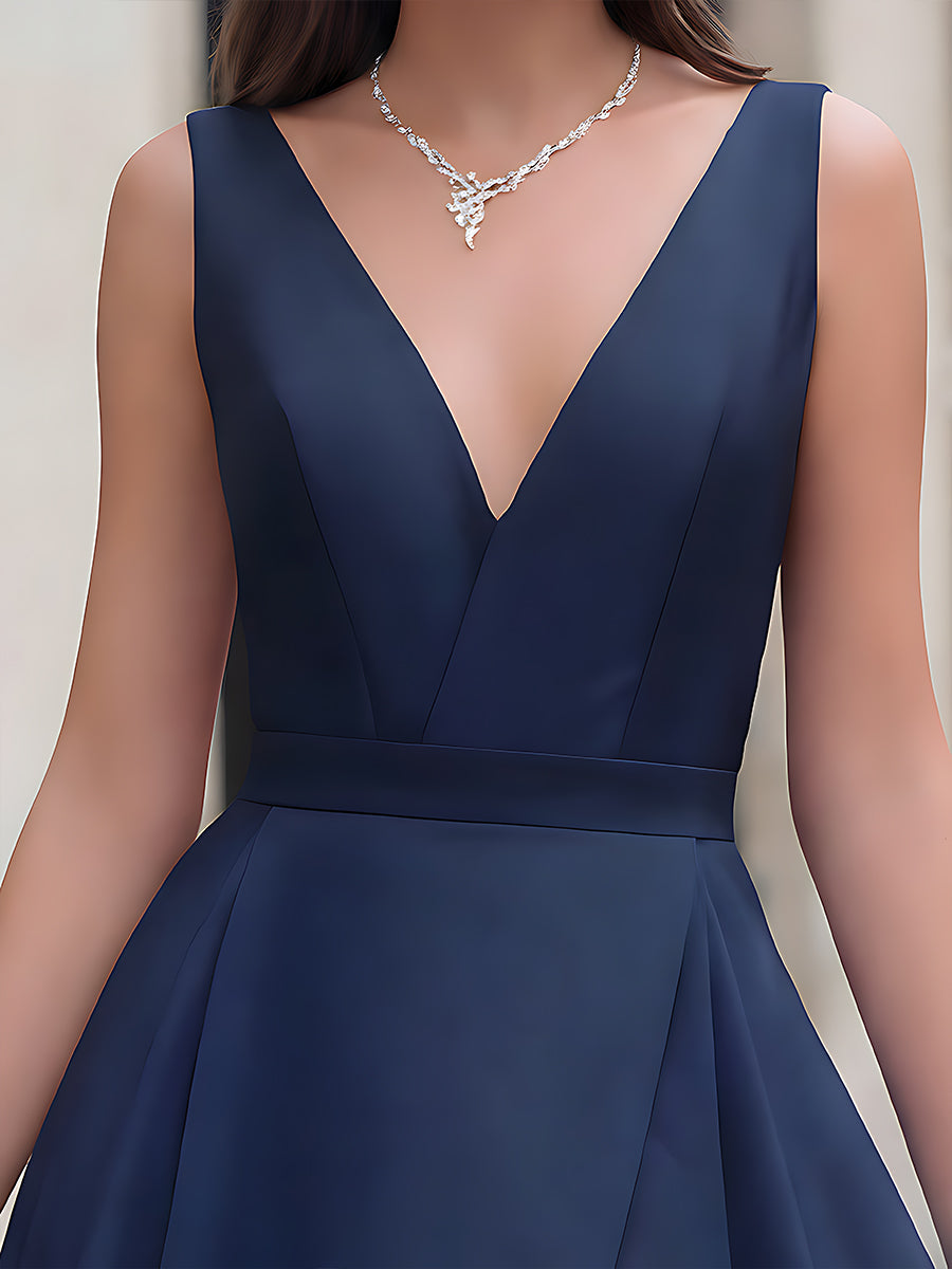 Léon Varel Contrast Panel V-Neck Maxi Dress