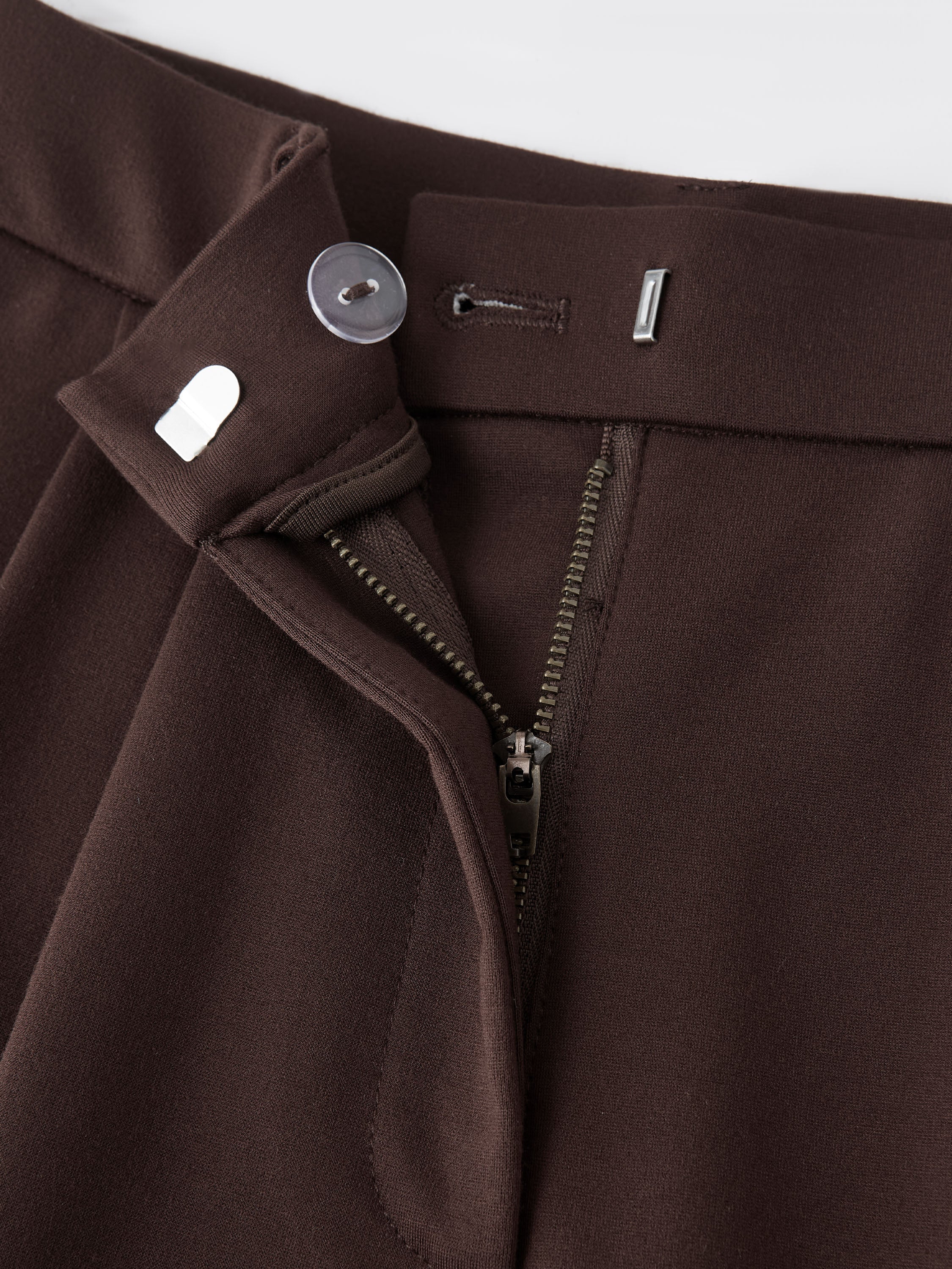 Stretch Ponte High Rise Upper-Calf Length Trousers