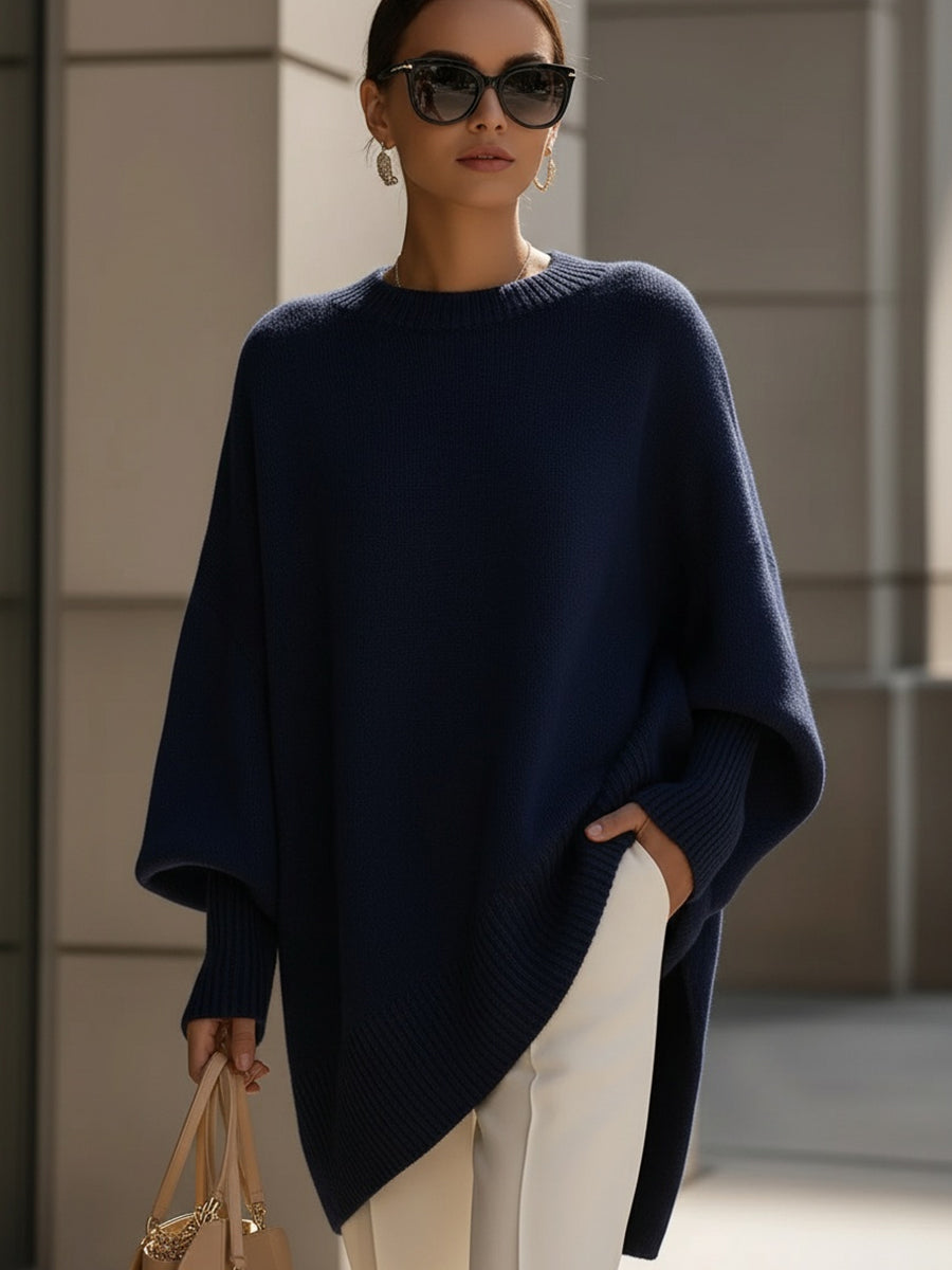 Léon Varel Oversized Knit Poncho Sweater