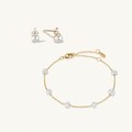 Léon Varel Elegante Infinity Parelarmband Trinity Parel Studs Armband