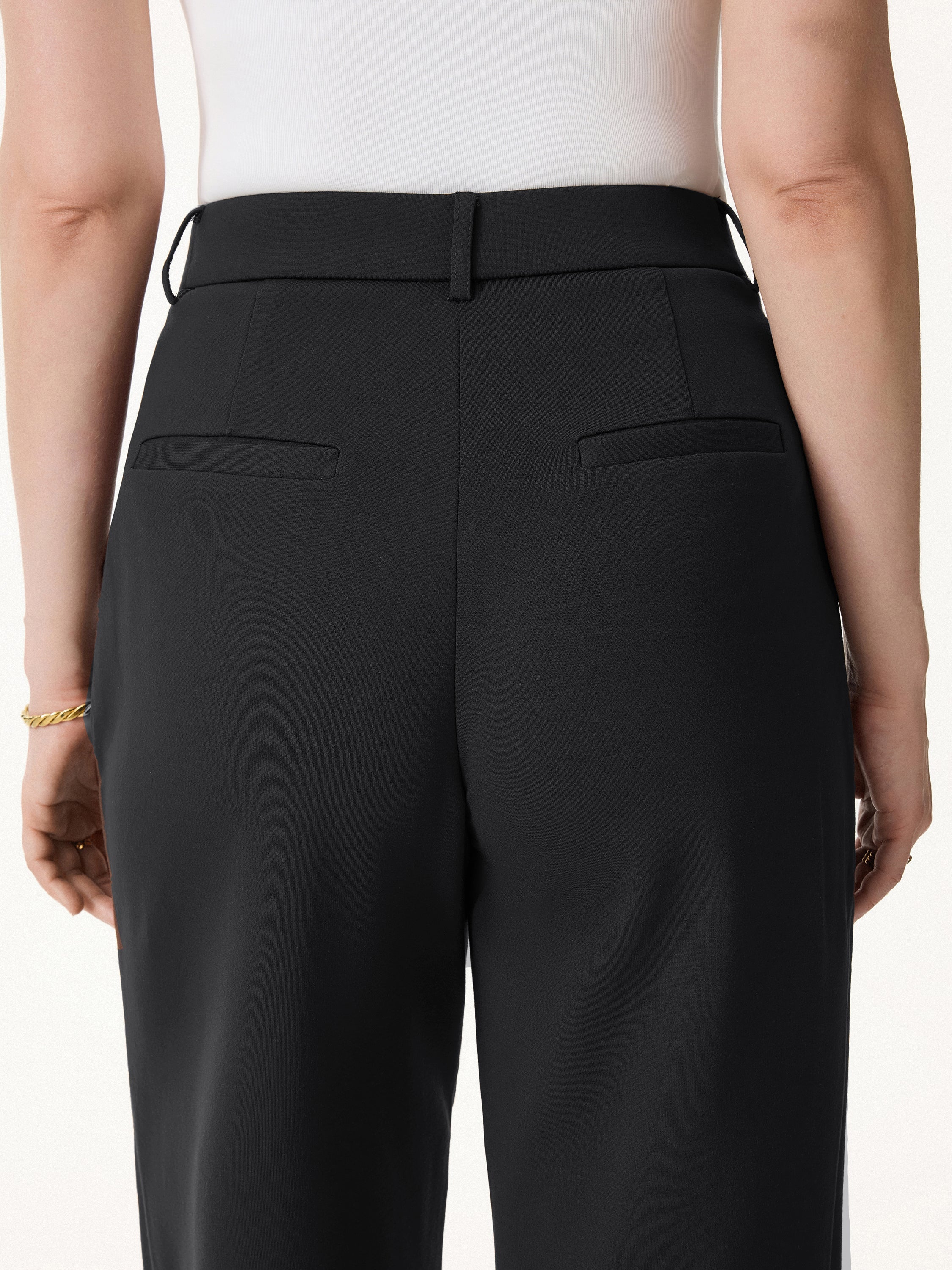 Stretch Ponte High Rise Upper-Calf Length Trousers