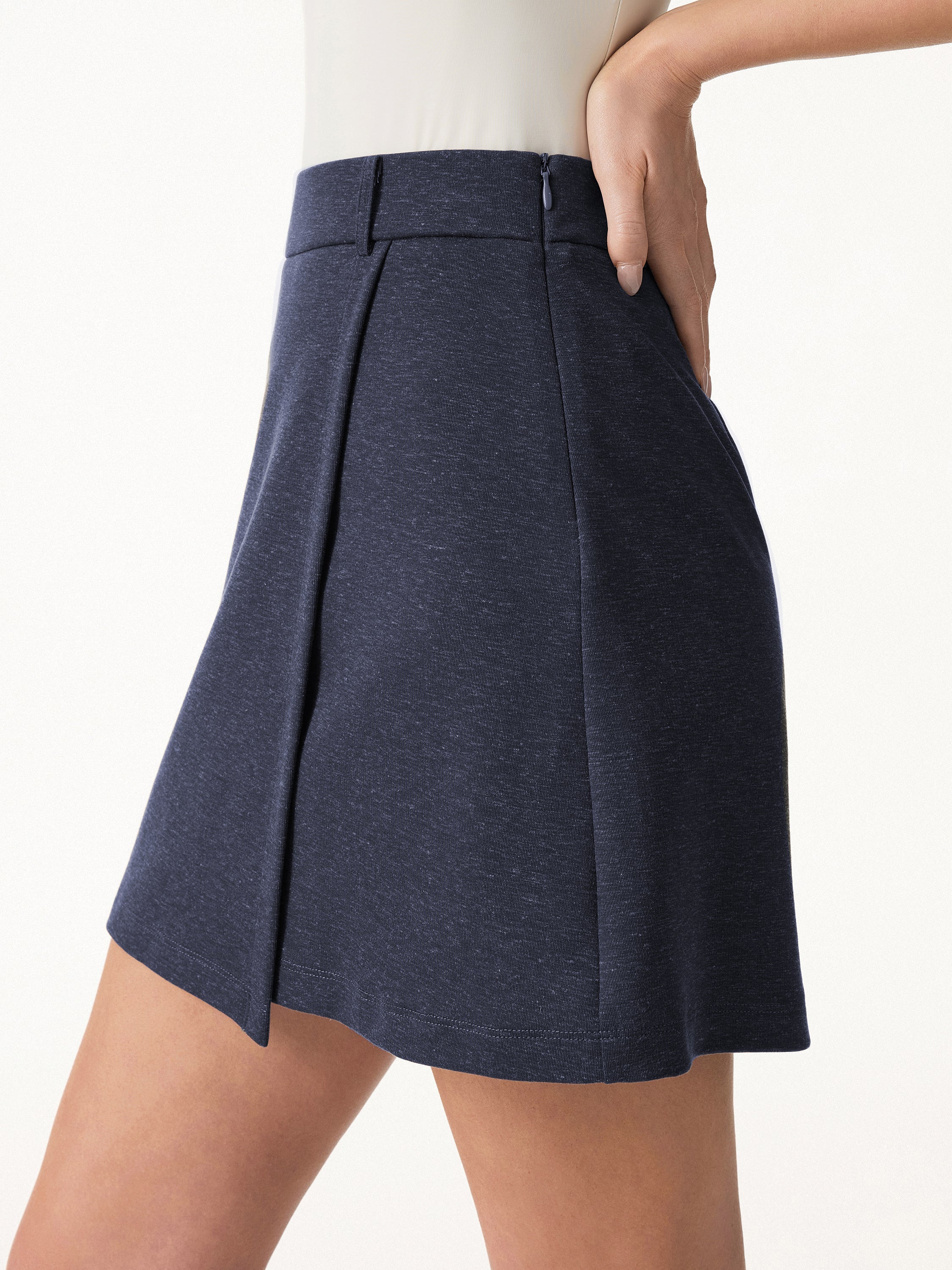 Cotton-Linen Blend Mini Skort