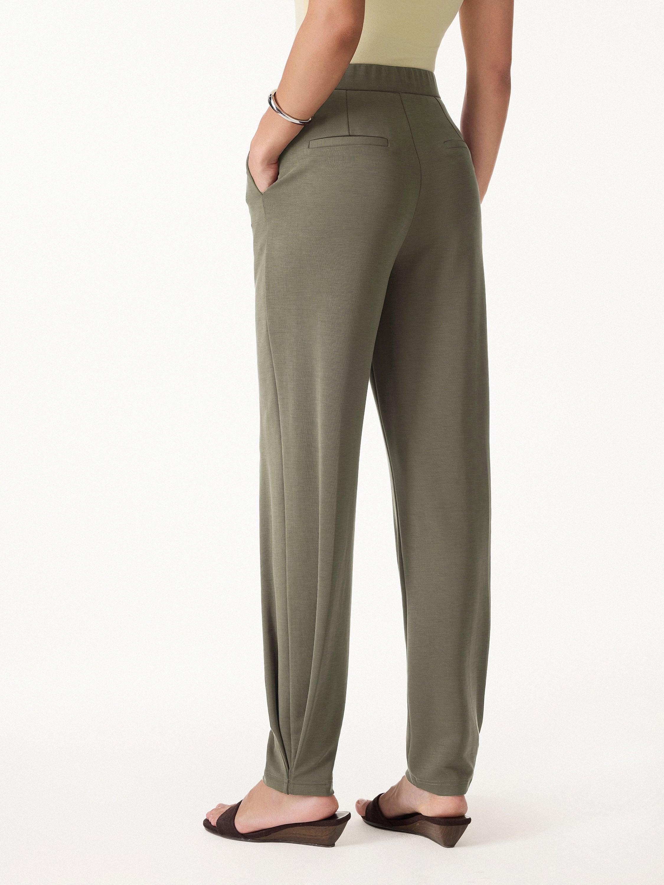 Sandwashed Mid Rise Cropped Balloon Pants