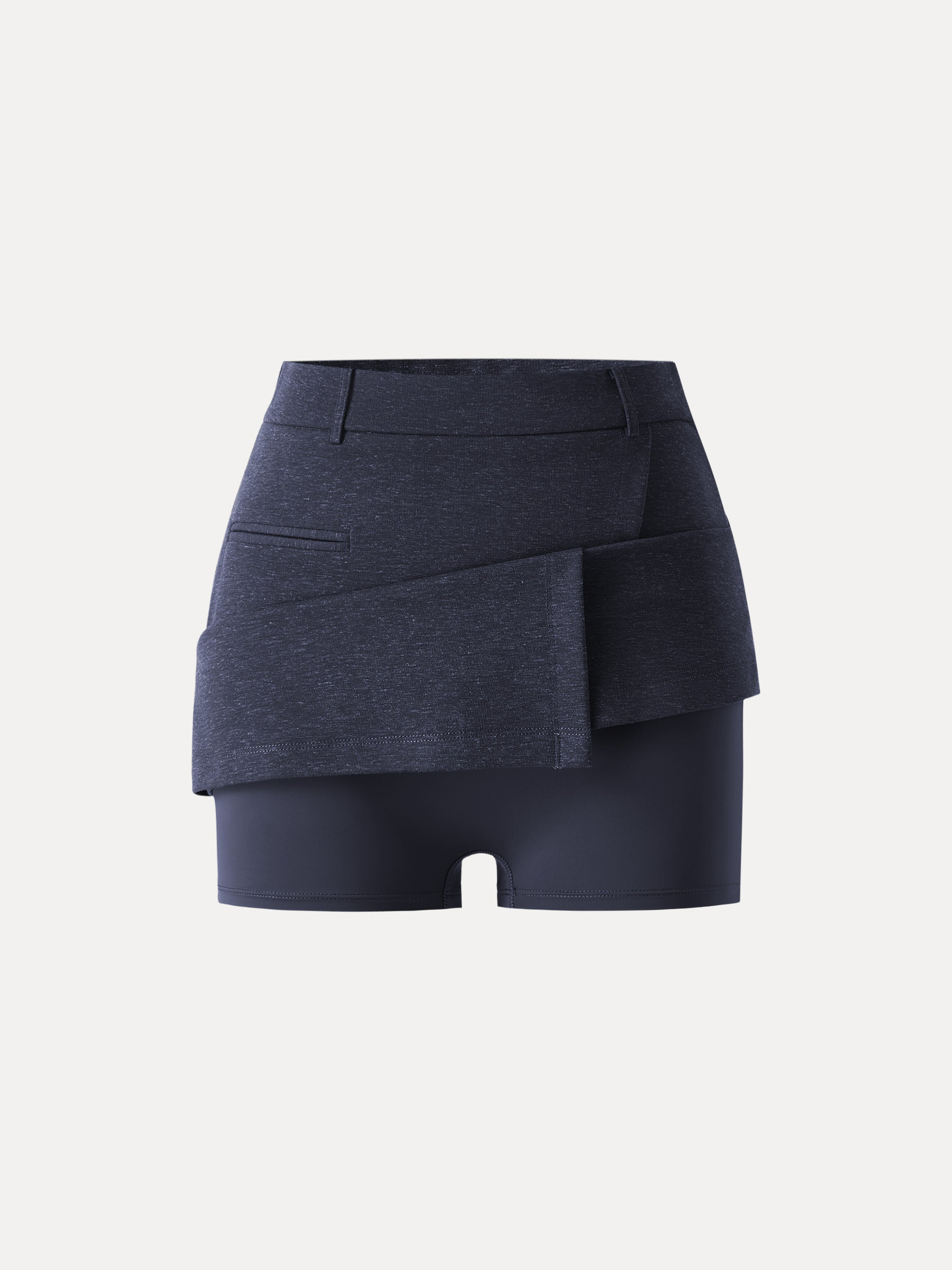 Cotton-Linen Blend Mini Skort