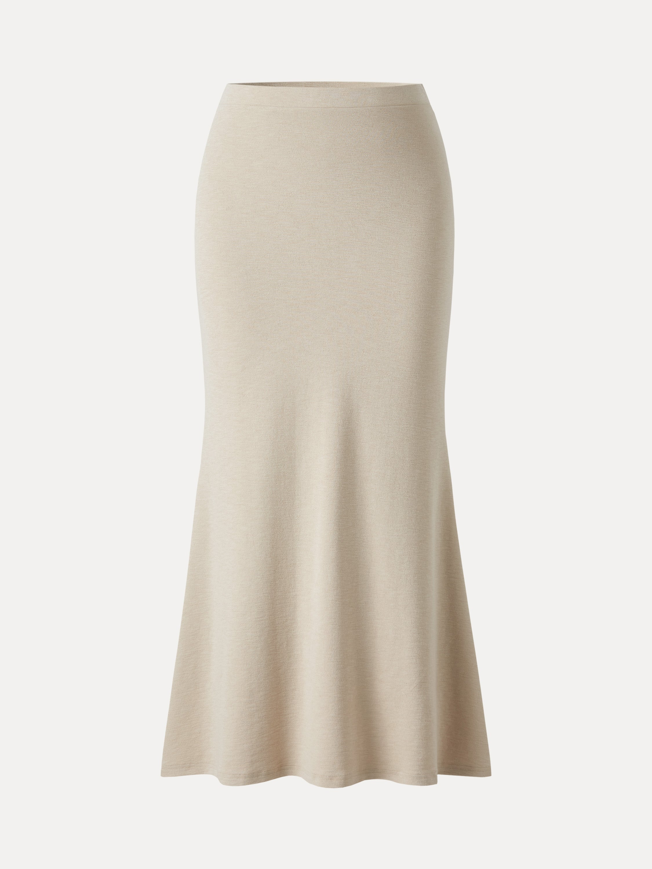 Matte Smooth Drapey Mermaid Flare Maxi Skirt