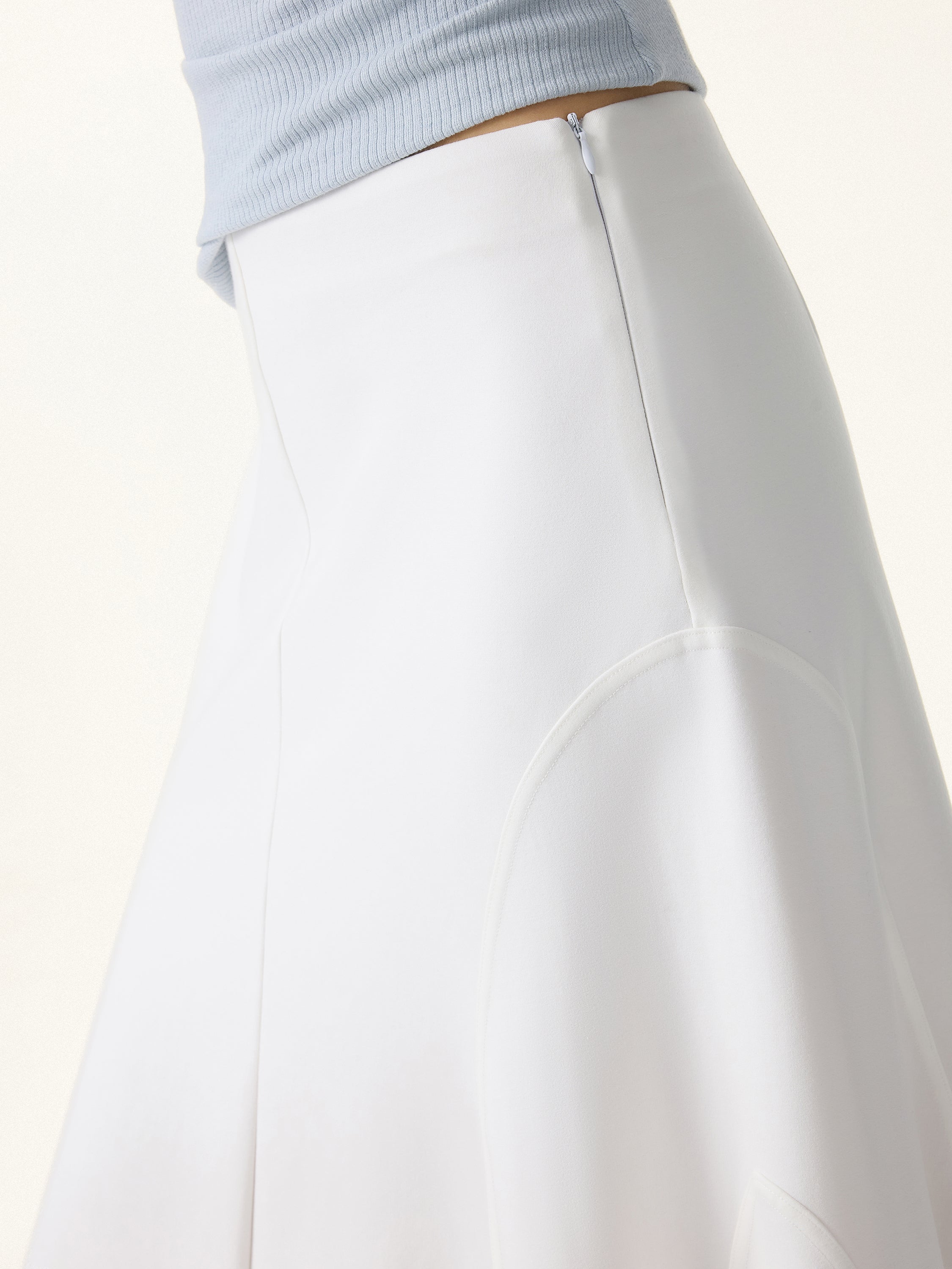Wrinkle-Resistant A-Line Flared Maxi Skirt