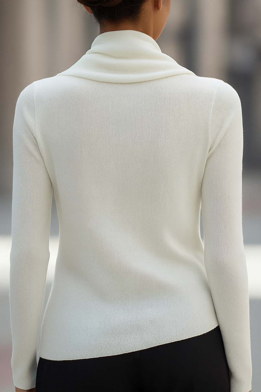 Léon Varel Draped Cowl Neck Long-Sleeve Top