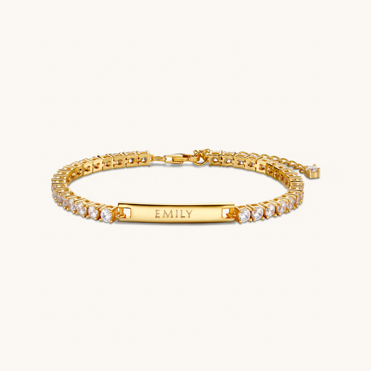 Personalised Tennis Bracelet – Gold by Léon Varel
