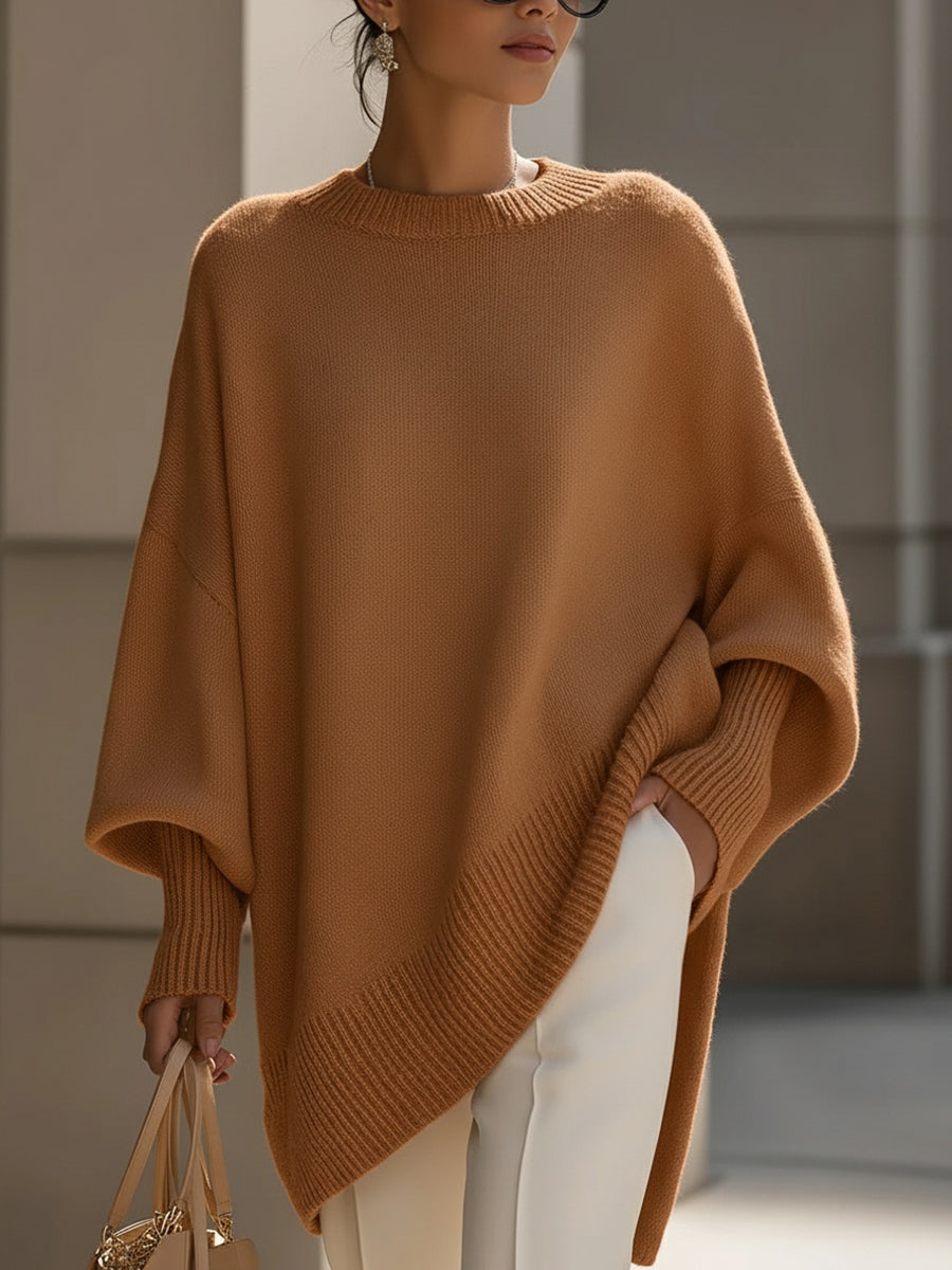 Léon Varel Oversized Knit Poncho Sweater