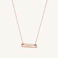 3cm Letter Bar Necklace in Rose Gold horizontal