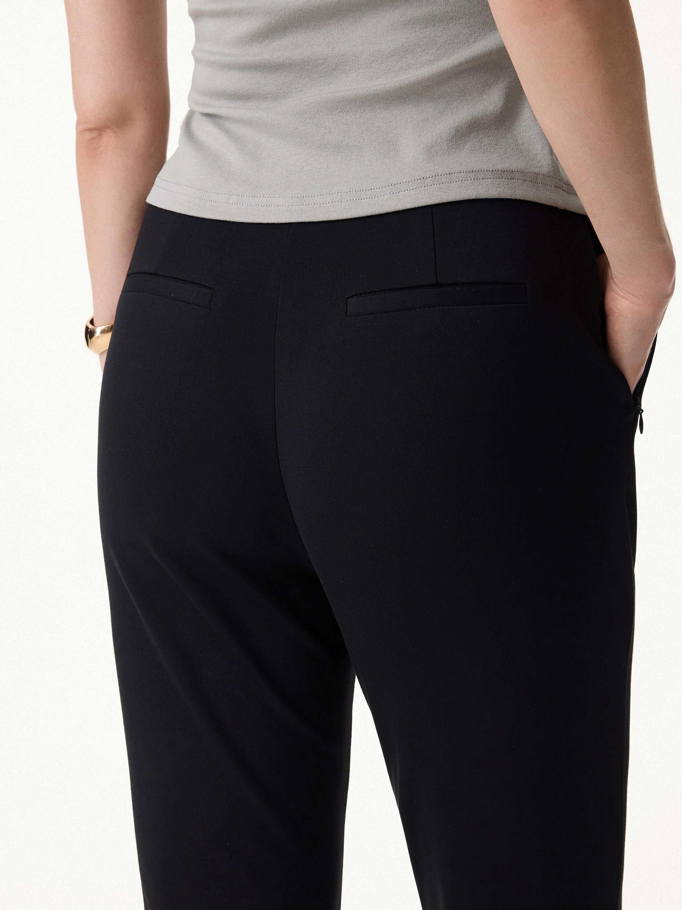 Stretch Ponte Chic Capri Pant with Pockets