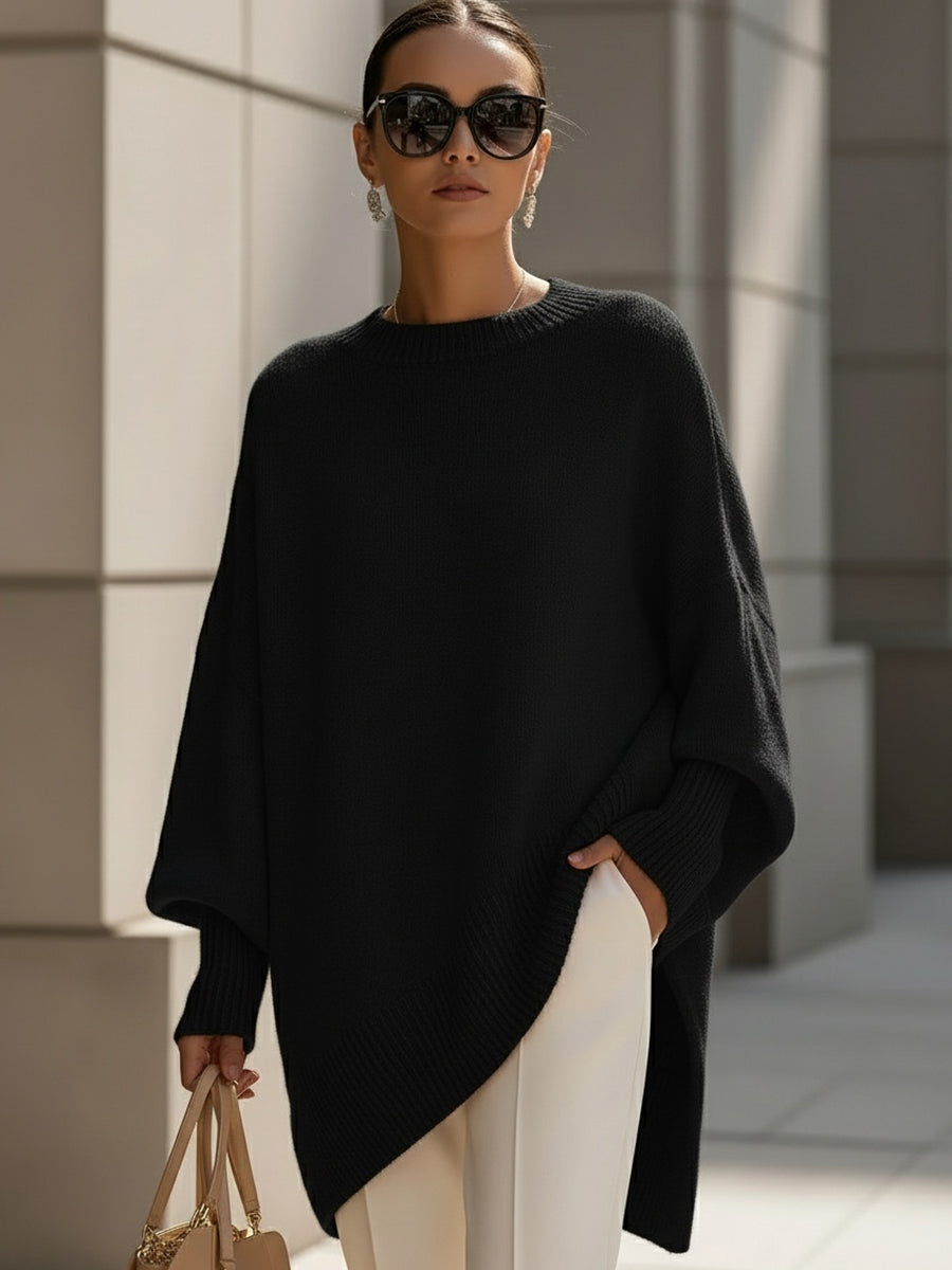 Léon Varel Oversized Knit Poncho Sweater