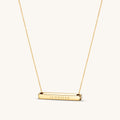 4cm Letter Bar Necklace in Gold Horizontal