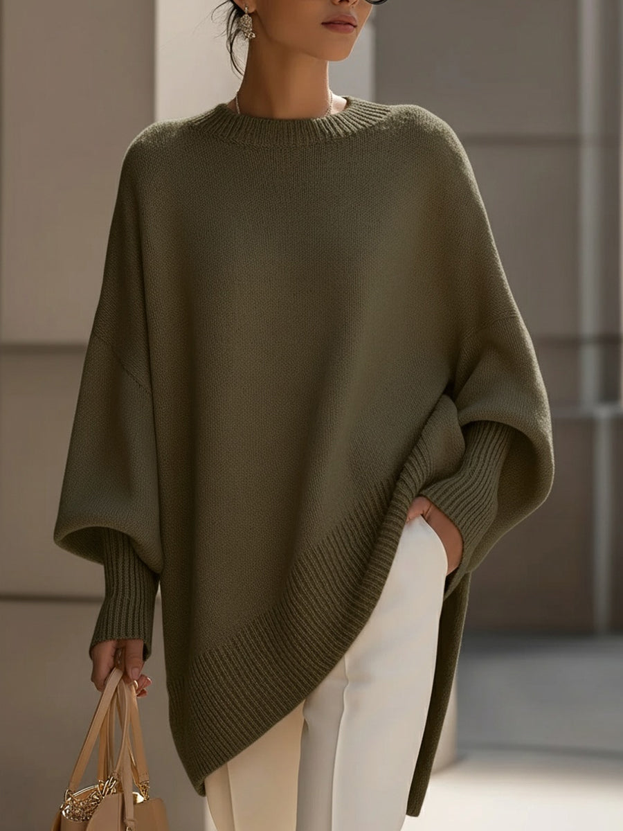 Léon Varel Oversized Knit Poncho Sweater