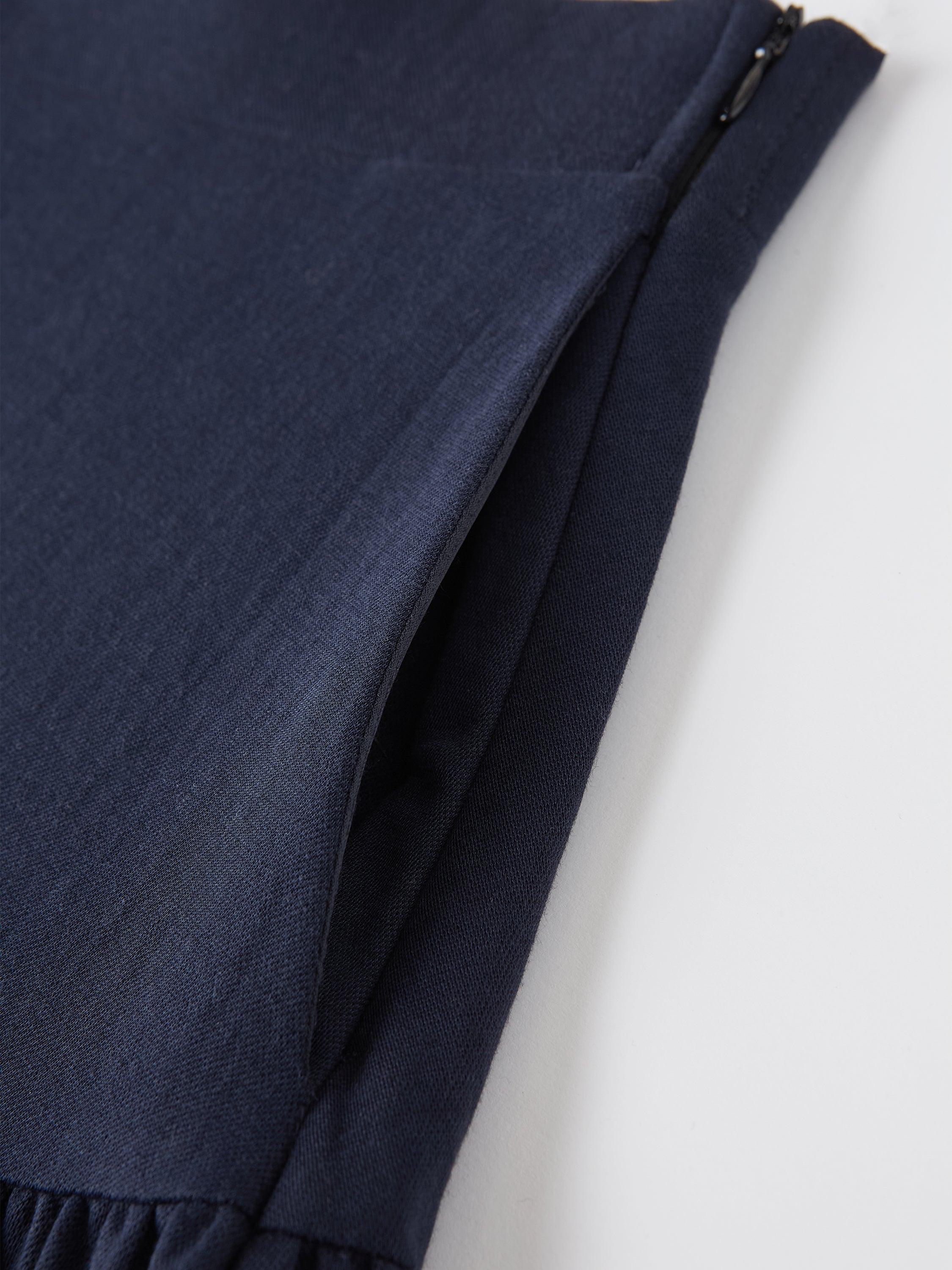 Cotton-Linen Gathered Midi Skirt with Pockets