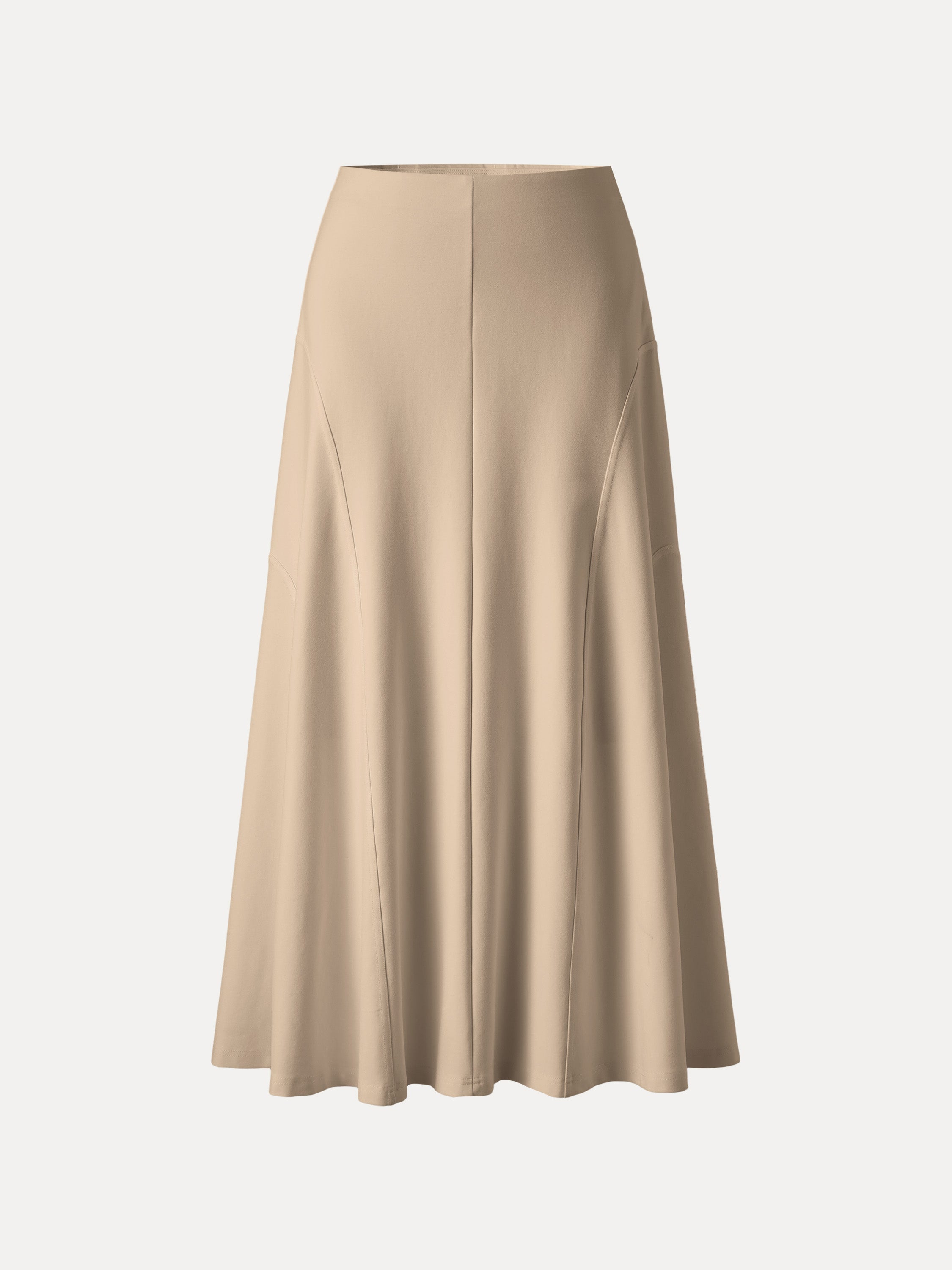 Wrinkle-Resistant A-Line Flared Maxi Skirt