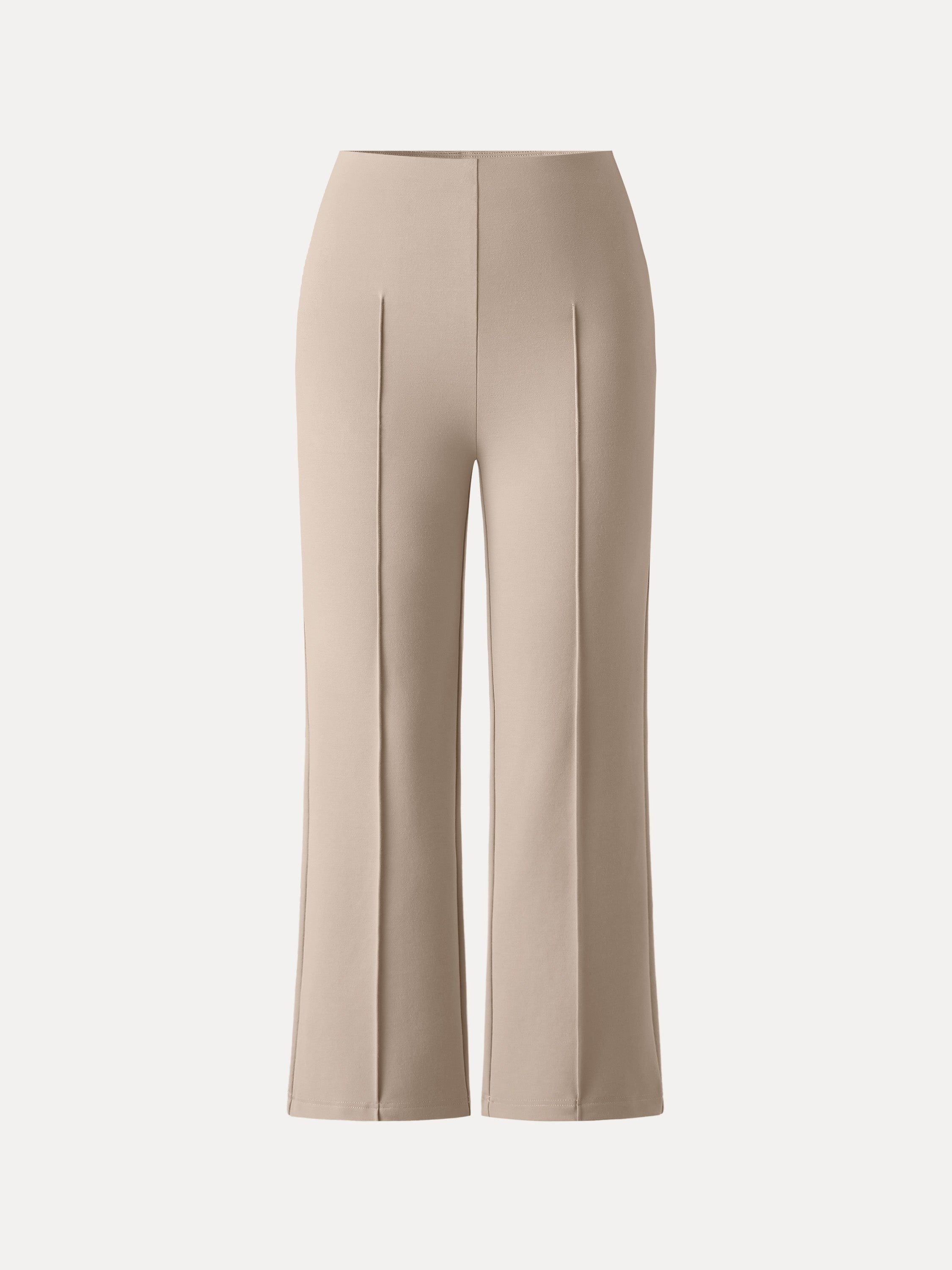 Wrinkle-Resistant High Rise Cropped Flare Leg Travel Pant