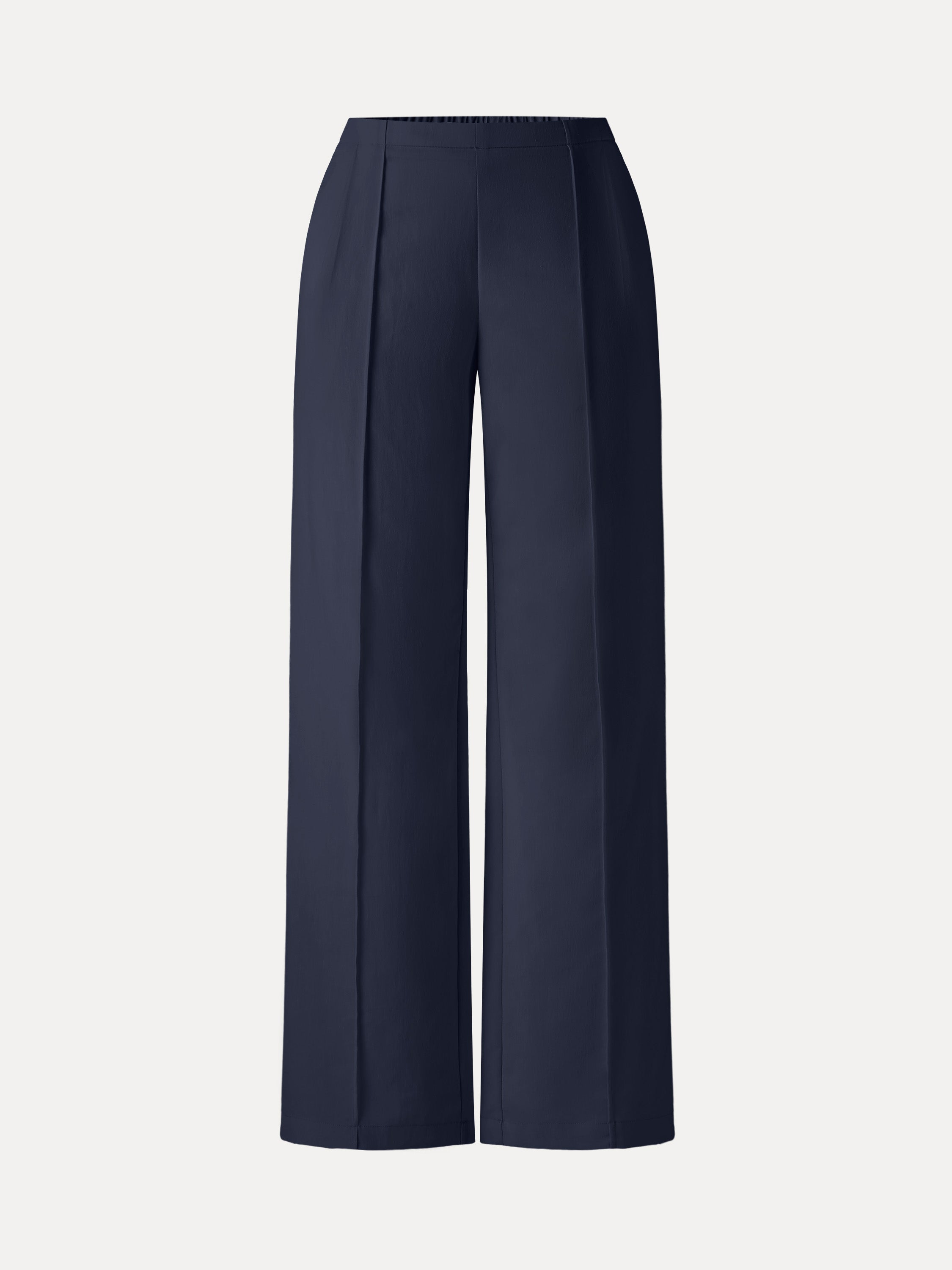 Lyocell-Linen Pintuck Wide Leg Vacay Pant