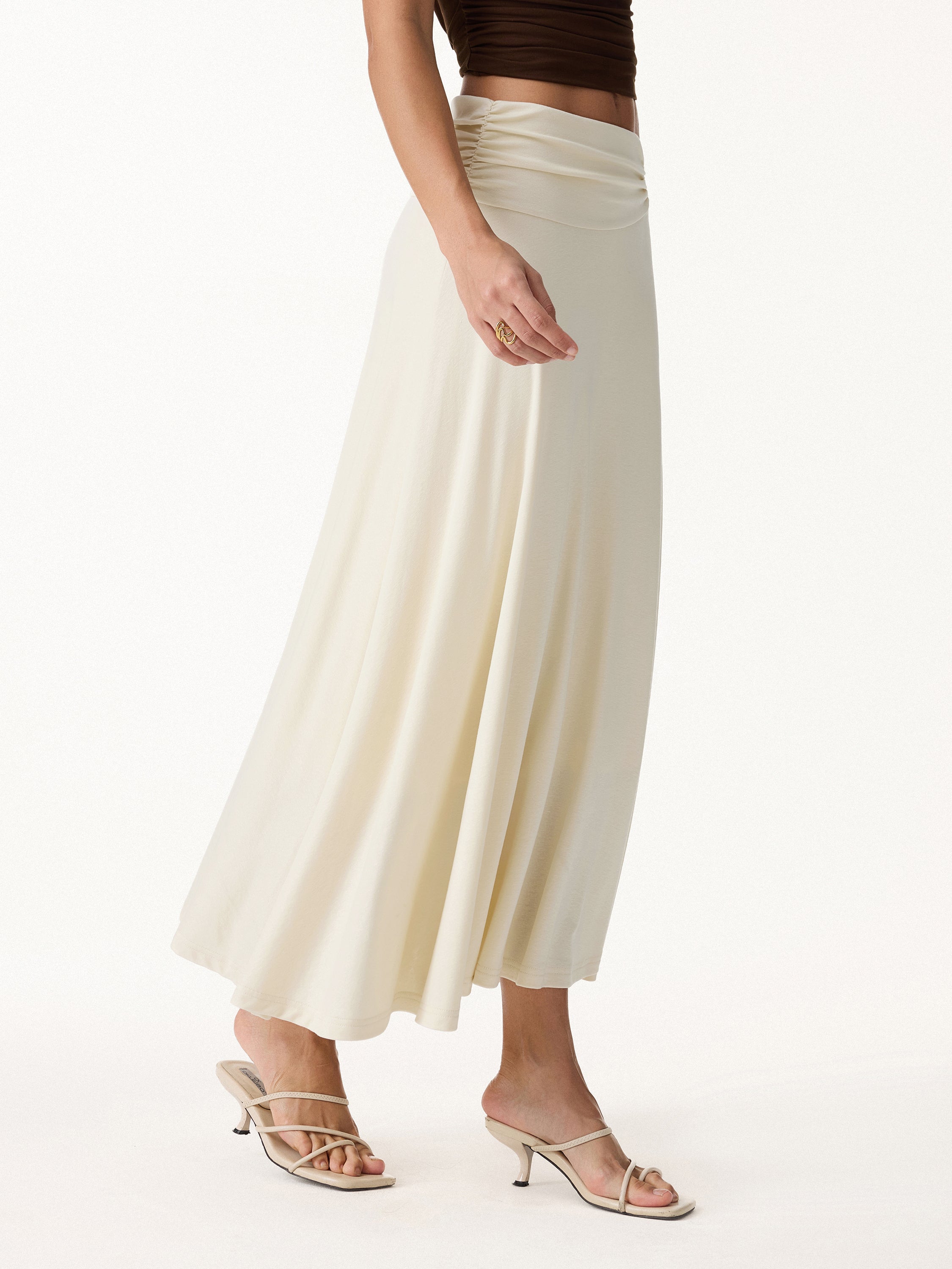 European Linen Flowy Vacay Maxi Skirt