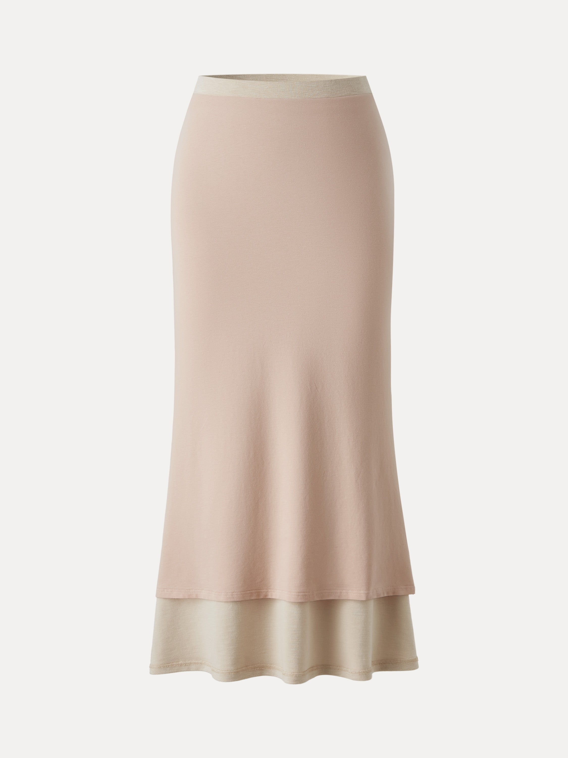 Matte Smooth Drapey Mermaid Flare Maxi Skirt