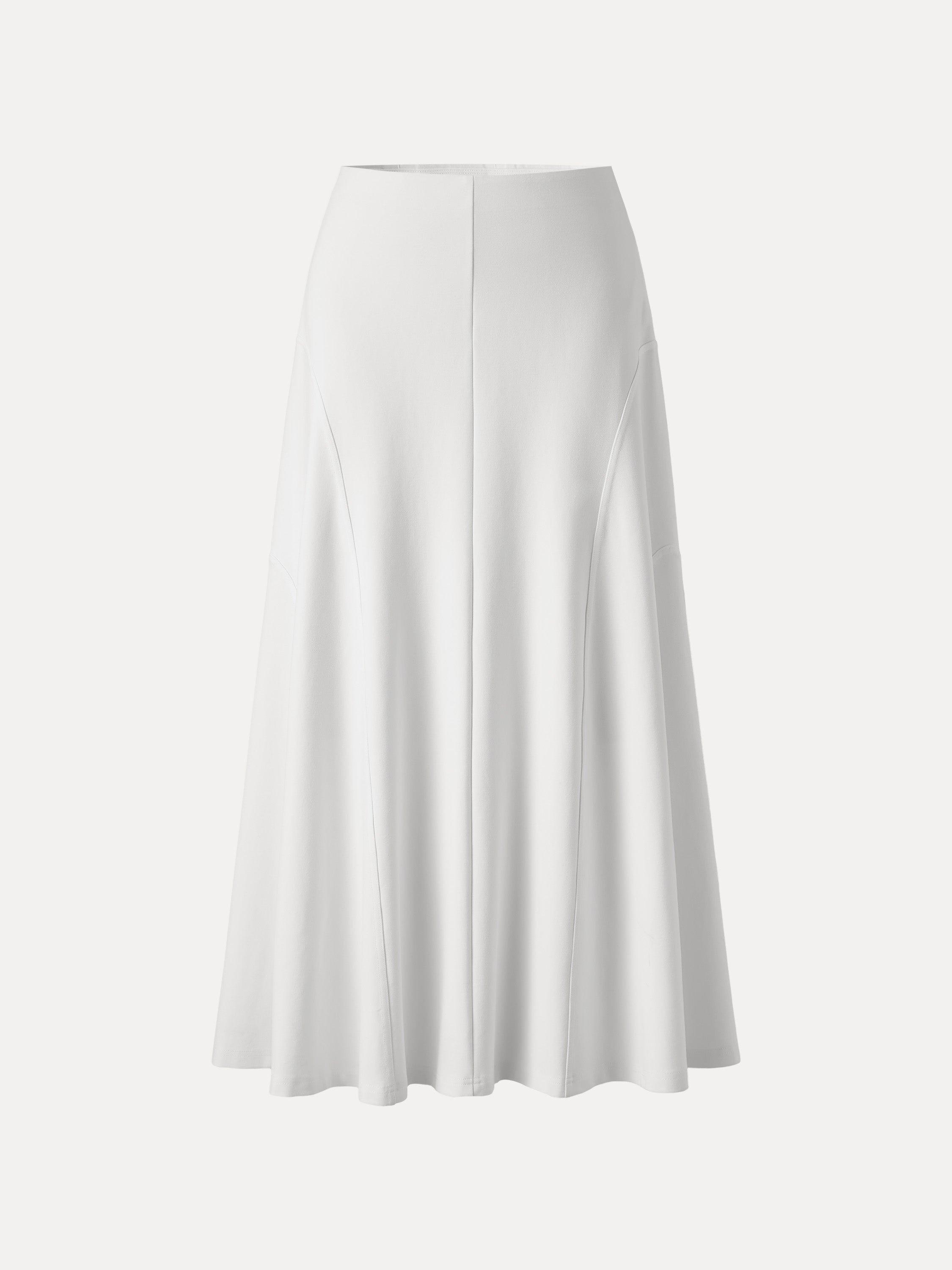 Wrinkle-Resistant A-Line Flared Maxi Skirt