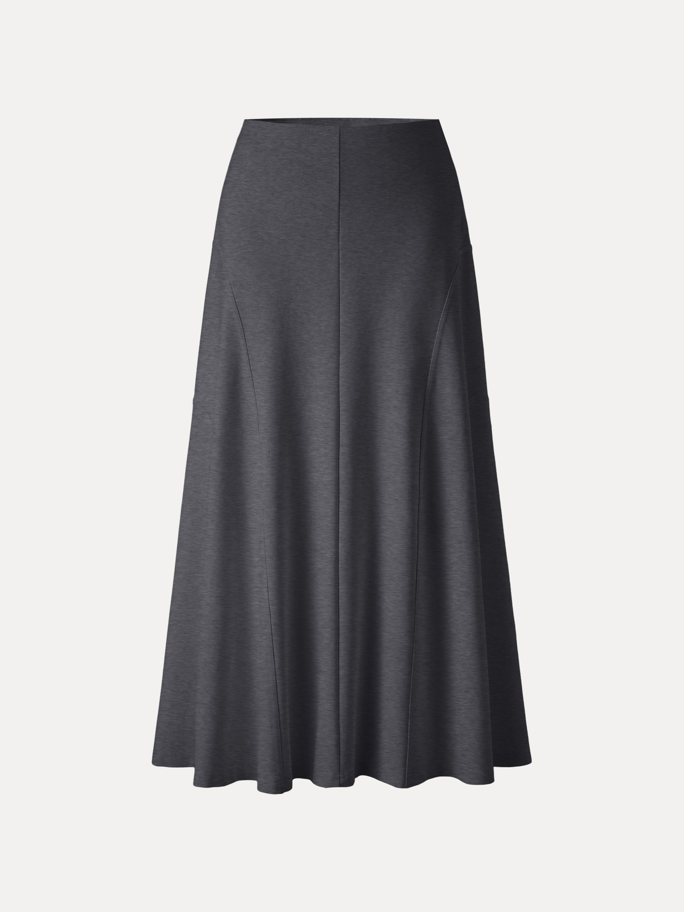 Wrinkle-Resistant A-Line Flared Maxi Skirt