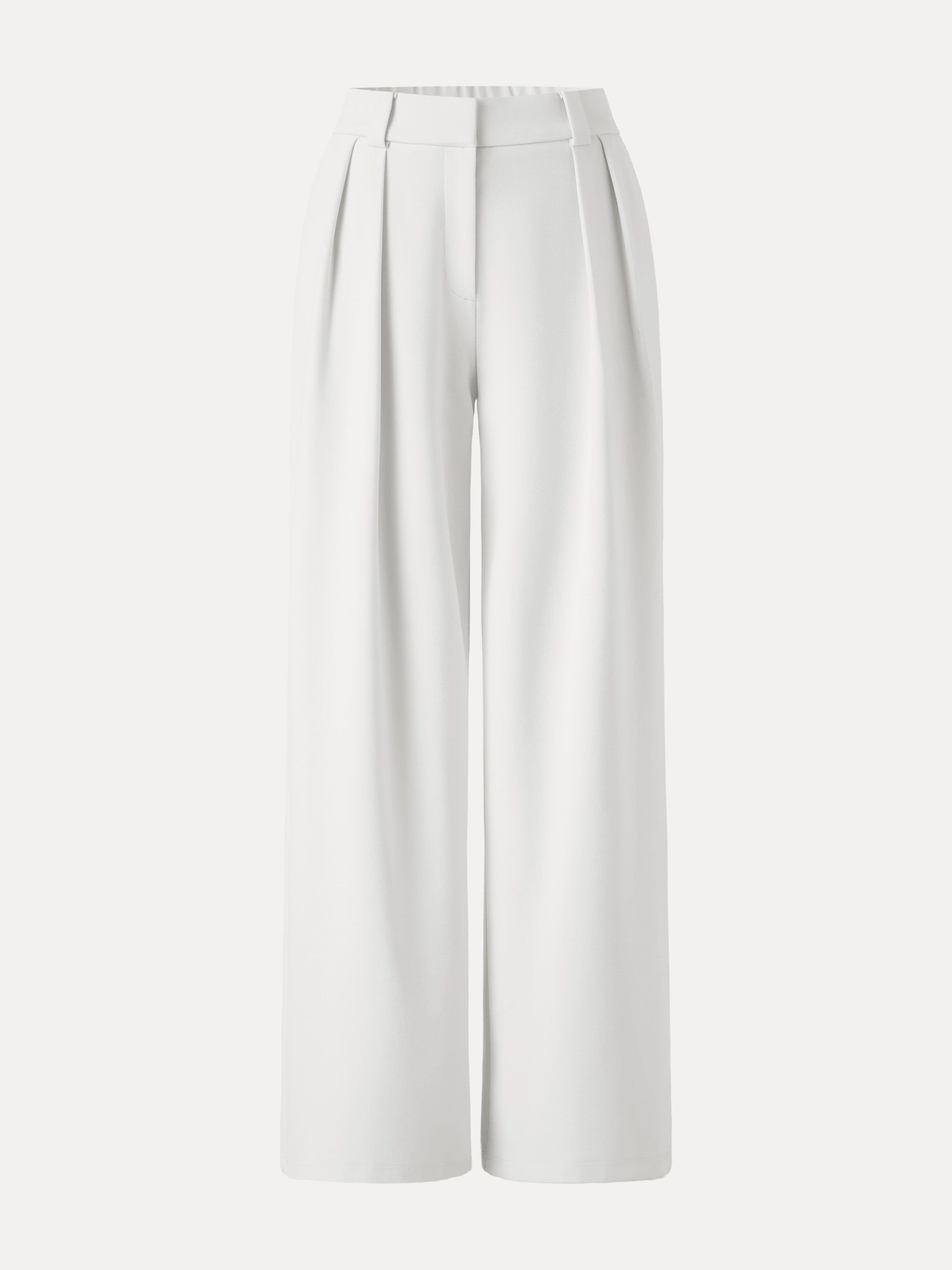 4-Way Stretch Drapey Mid Rise Wide Leg Work Pant