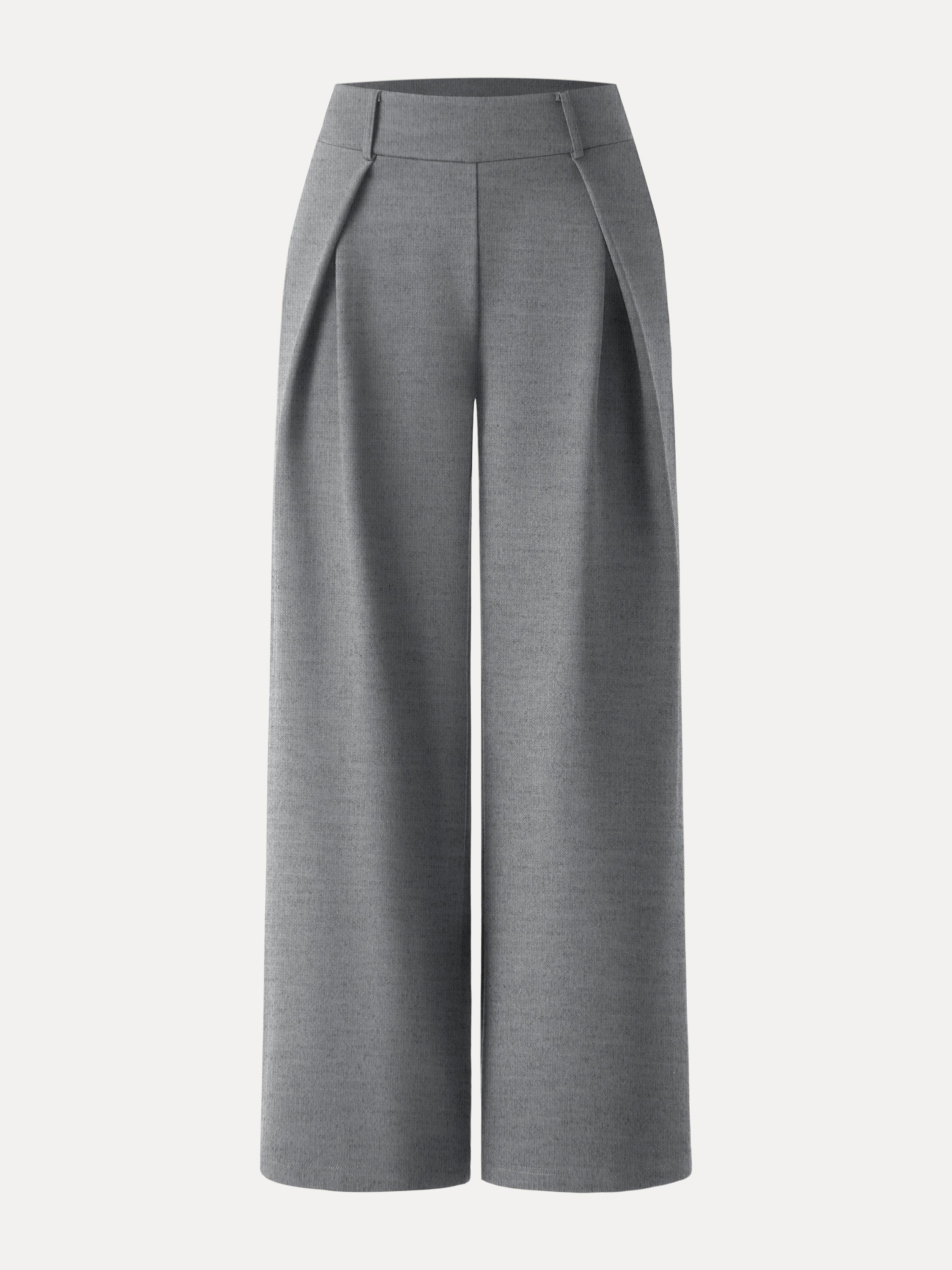 Wrinkle-Resistant Stretchy High Rise Wide Leg Pant with Pockets