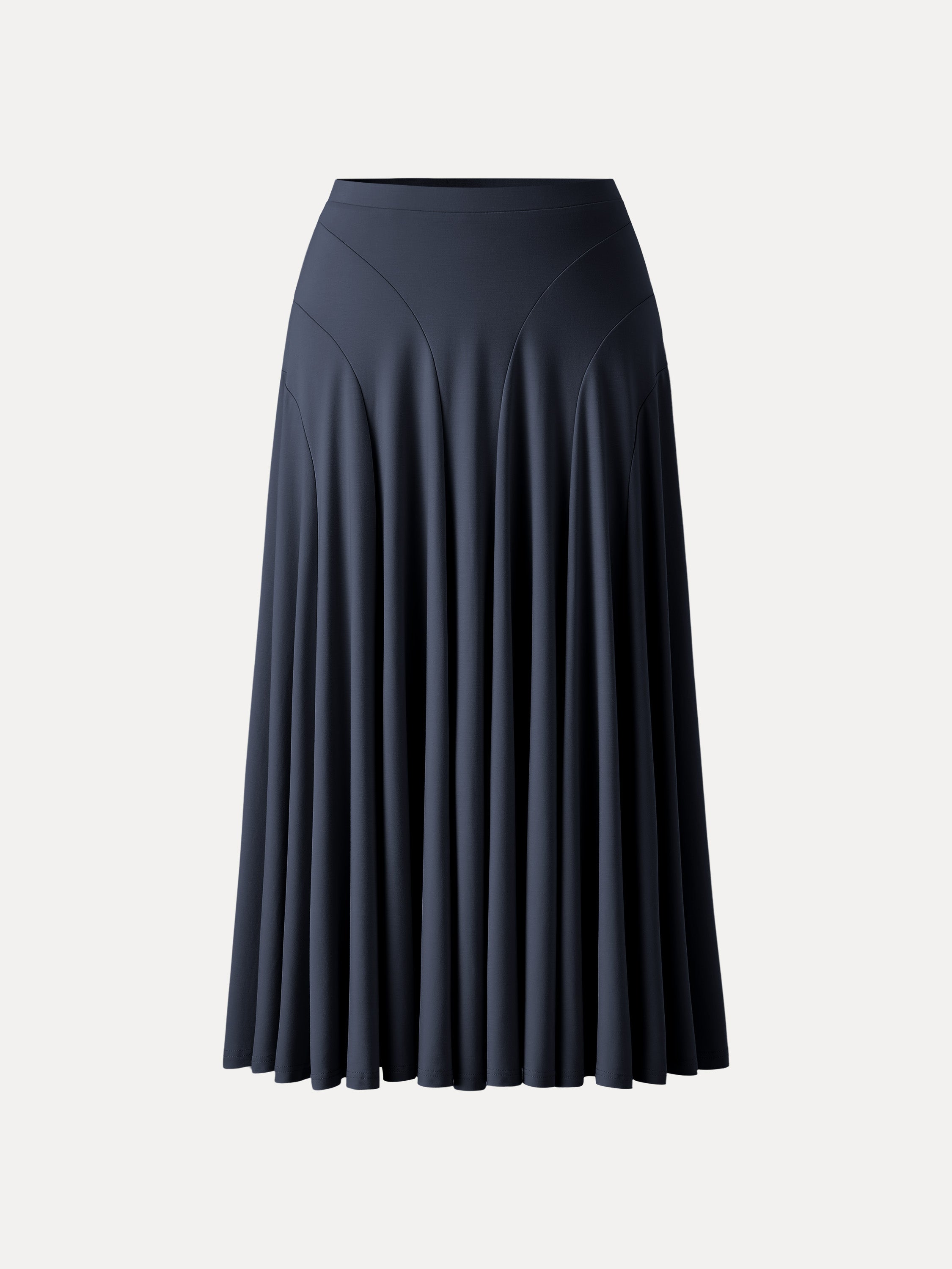 Flowy Drapey Mid Rise Midi Skirt