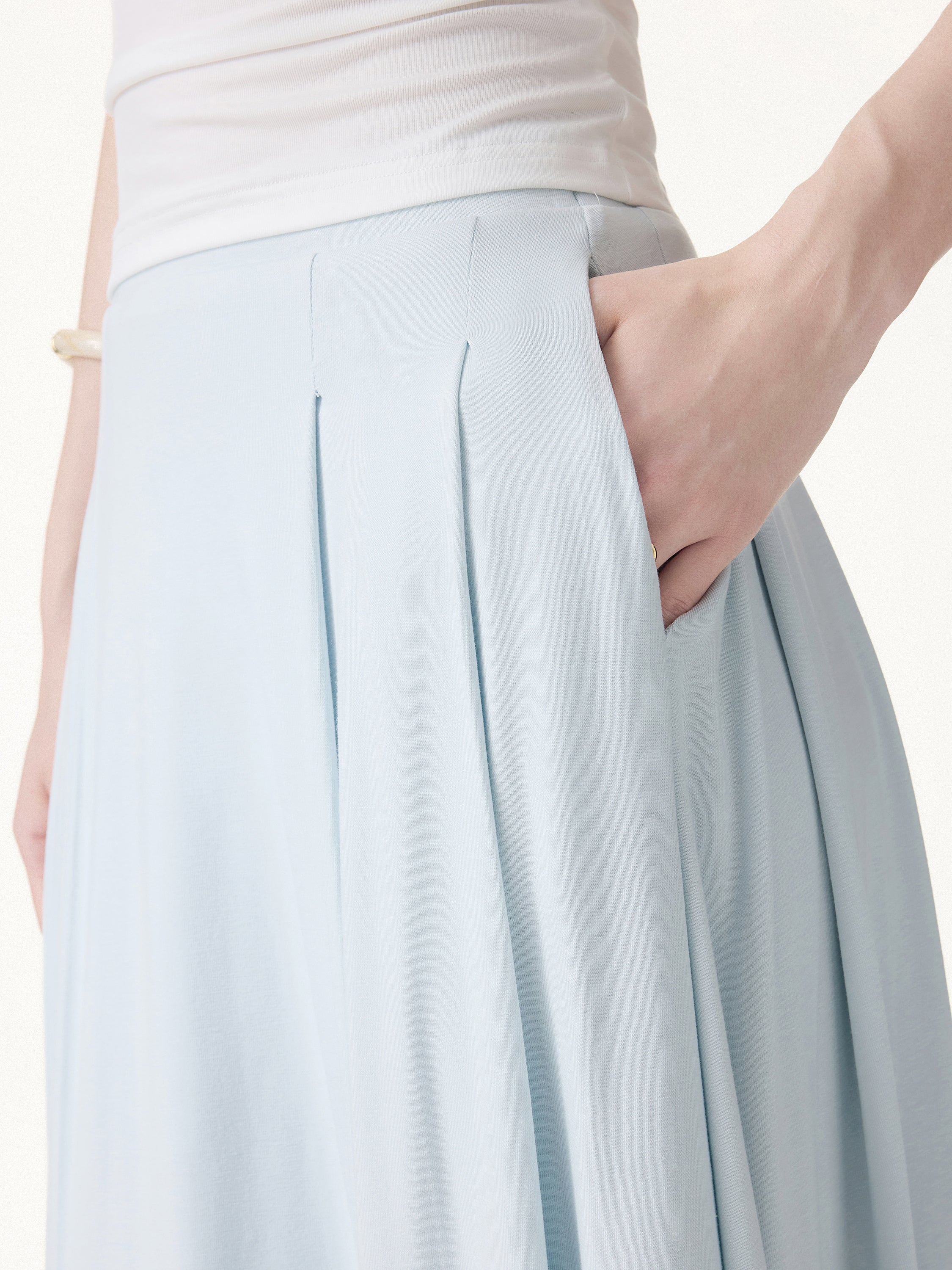 CoolTouch Circle Flare Midi Skirt with Pockets