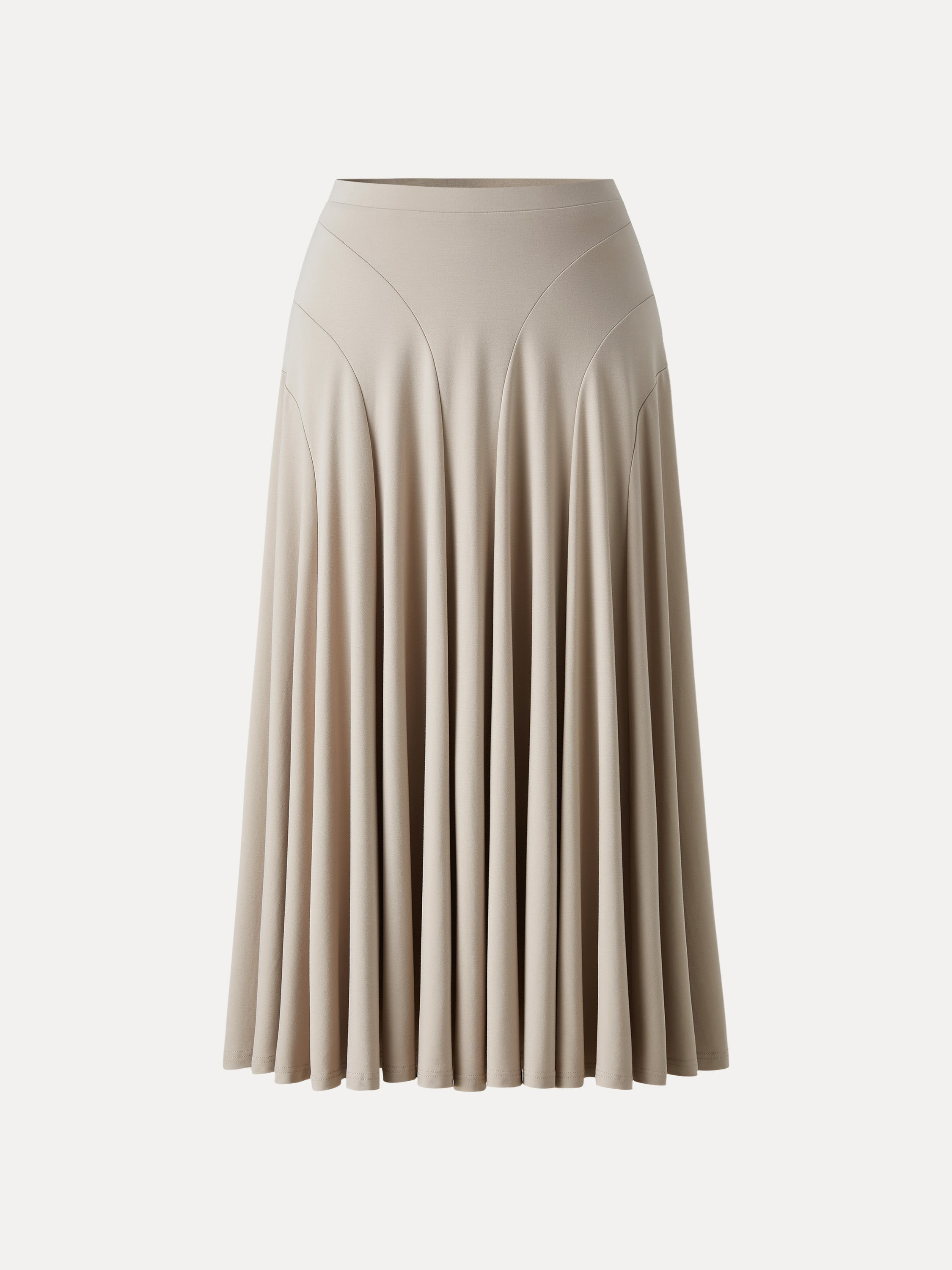 Flowy Drapey Mid Rise Midi Skirt