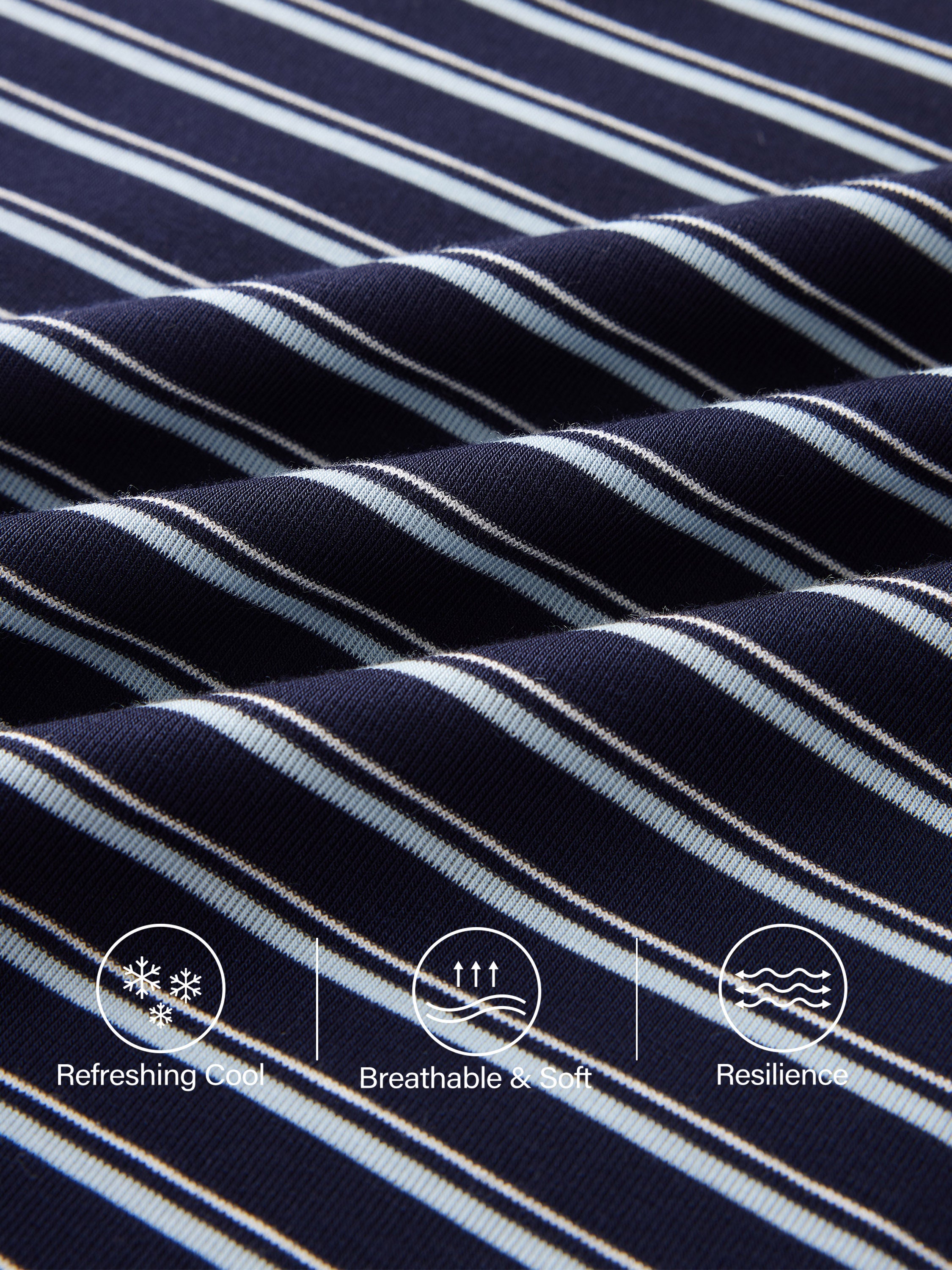 Low Rise Folded Waist Striped Midi Skirt