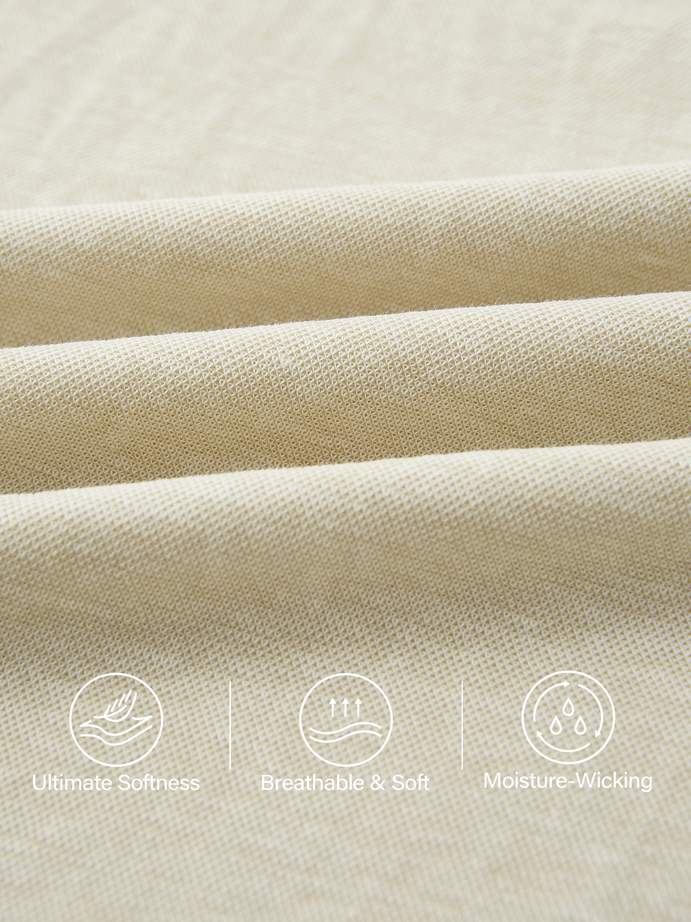 Wrinkle-resistant Cotton-linen Pull-on Midi Skirt