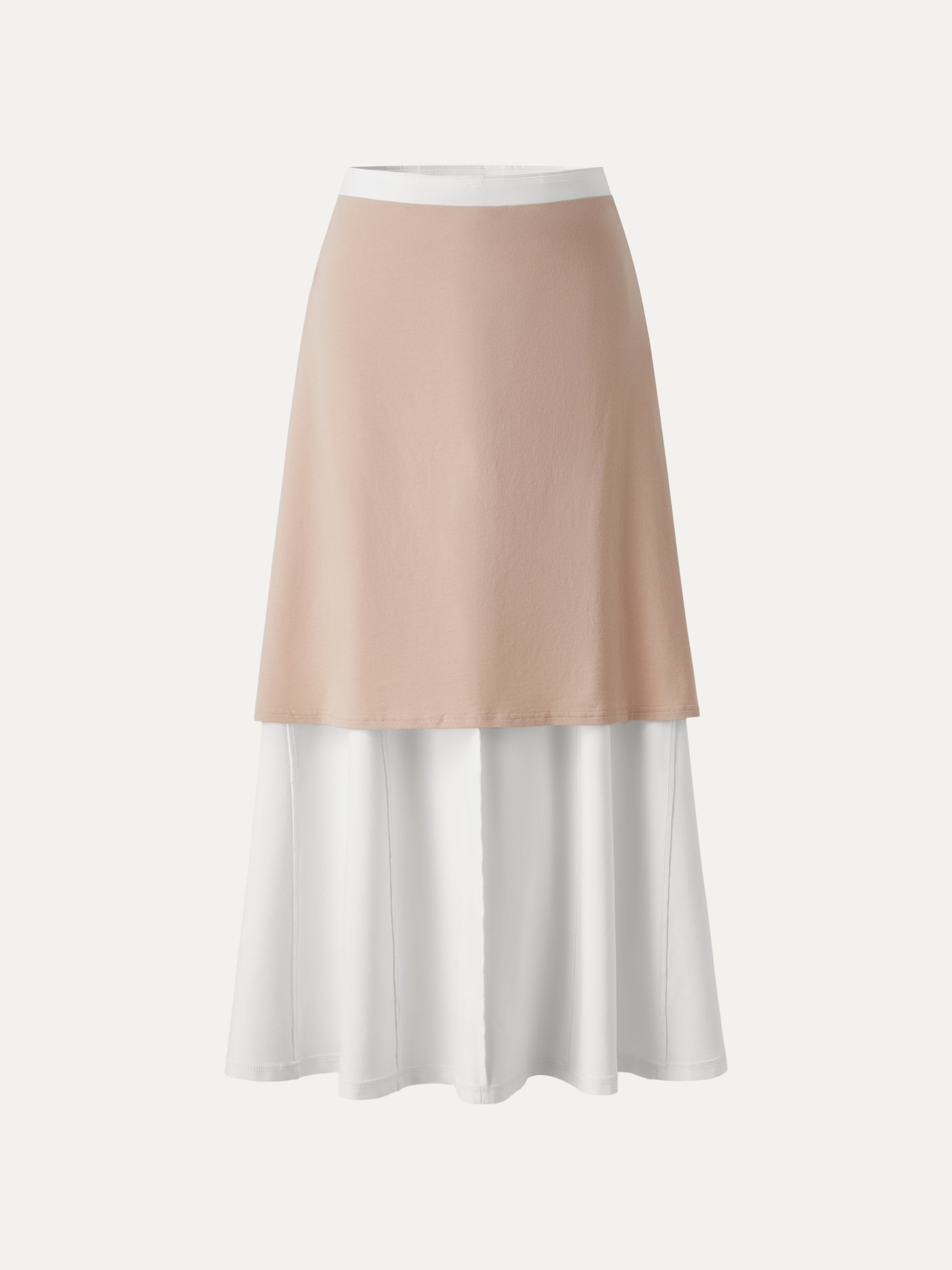 Wrinkle-Resistant A-Line Flared Maxi Skirt